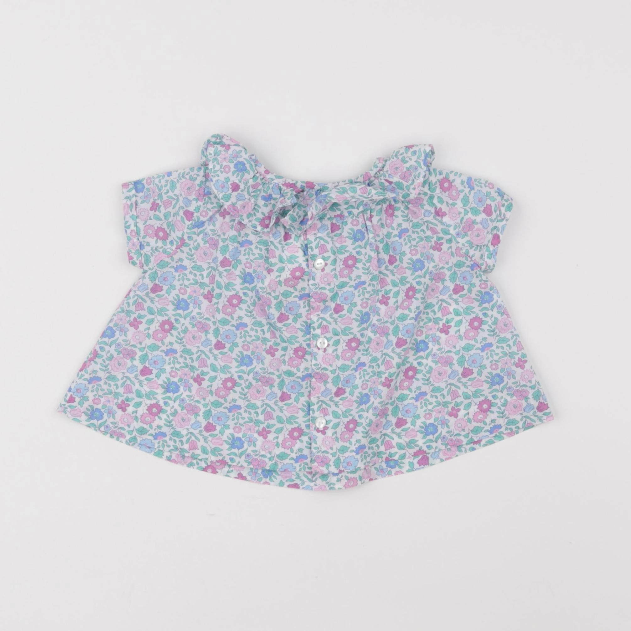 Jacadi - blouse liberty bleu - 3 mois