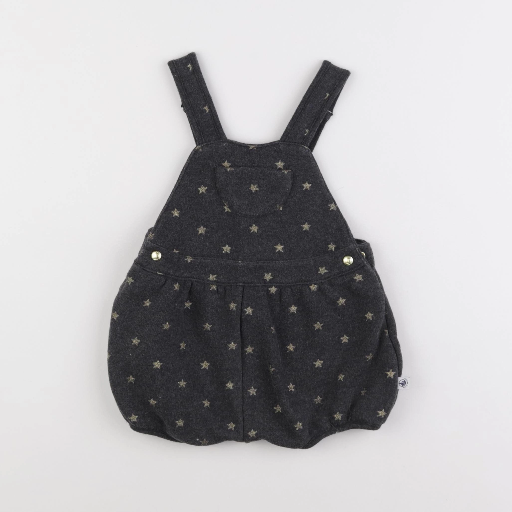 Petit Bateau - combinaison or, gris - 12/18 mois