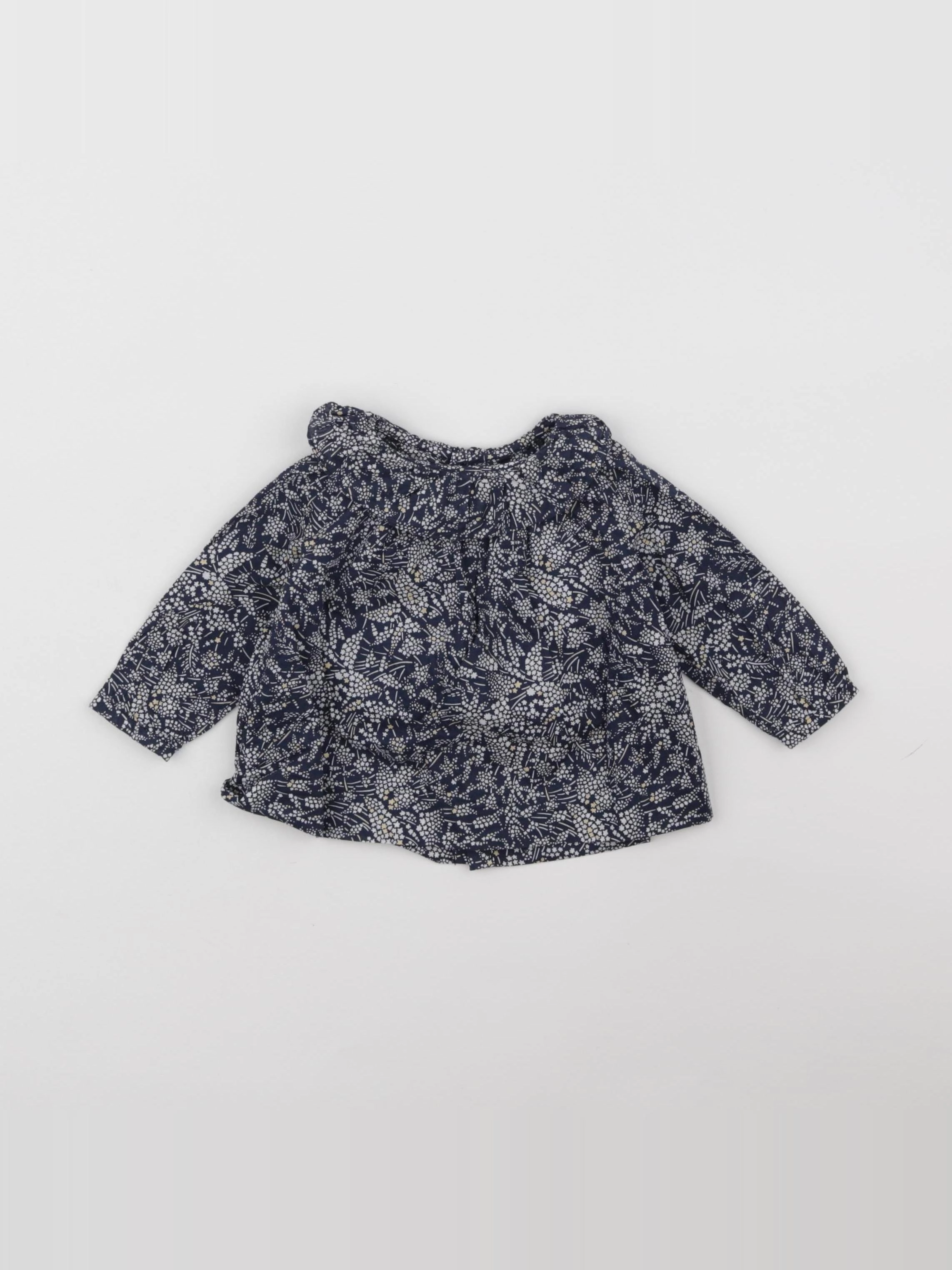 Jacadi - blouse liberty bleu - 6 mois