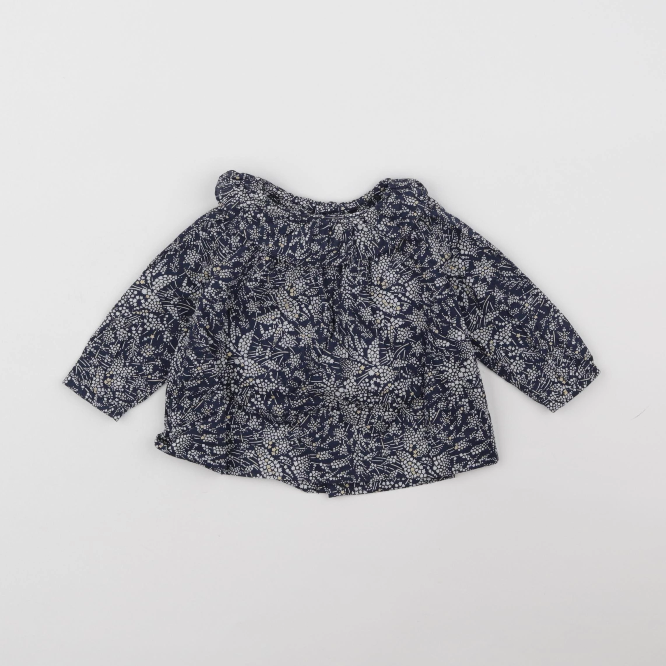 Jacadi - blouse liberty bleu - 6 mois