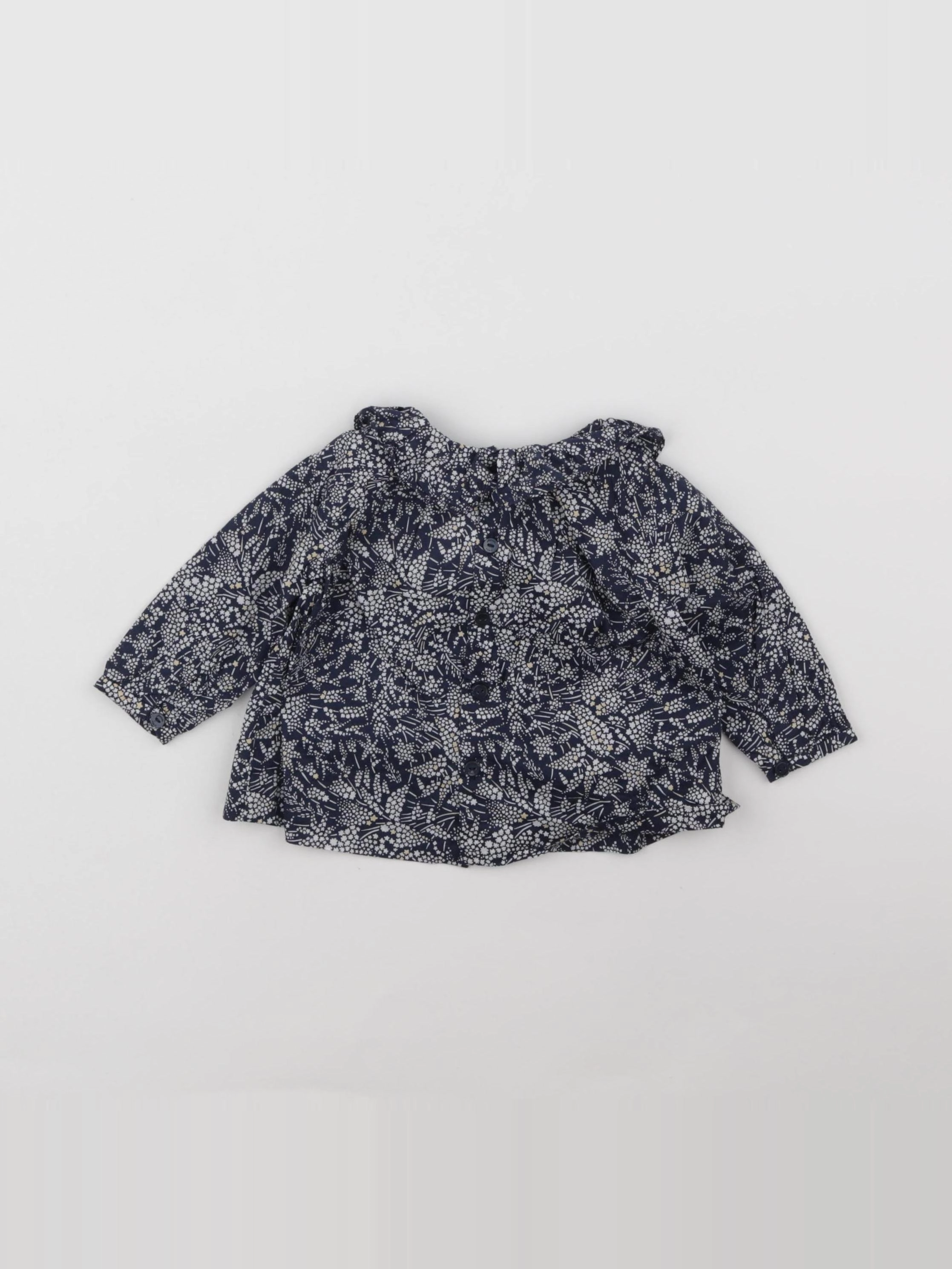 Jacadi - blouse liberty bleu - 6 mois