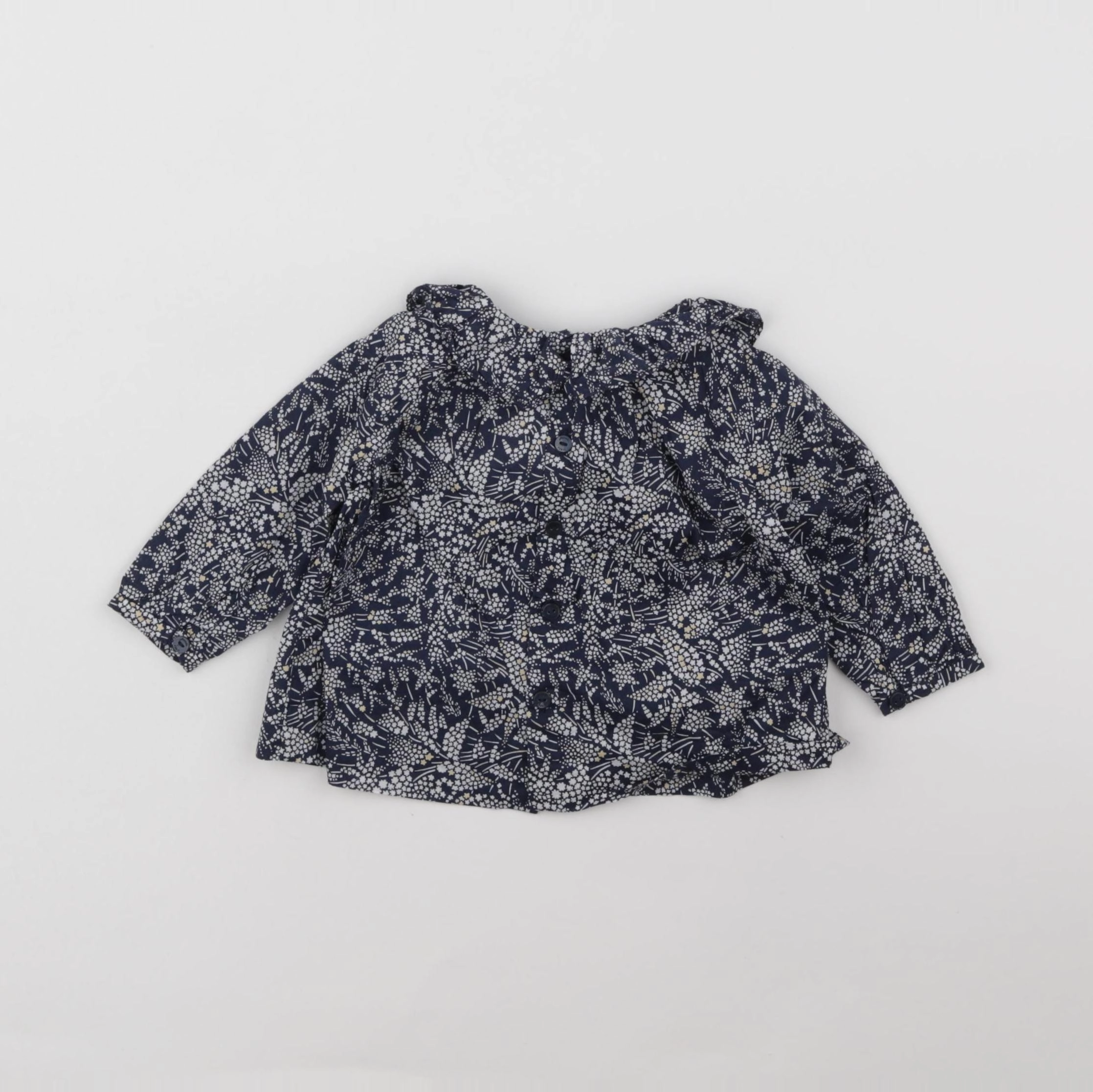 Jacadi - blouse liberty bleu - 6 mois