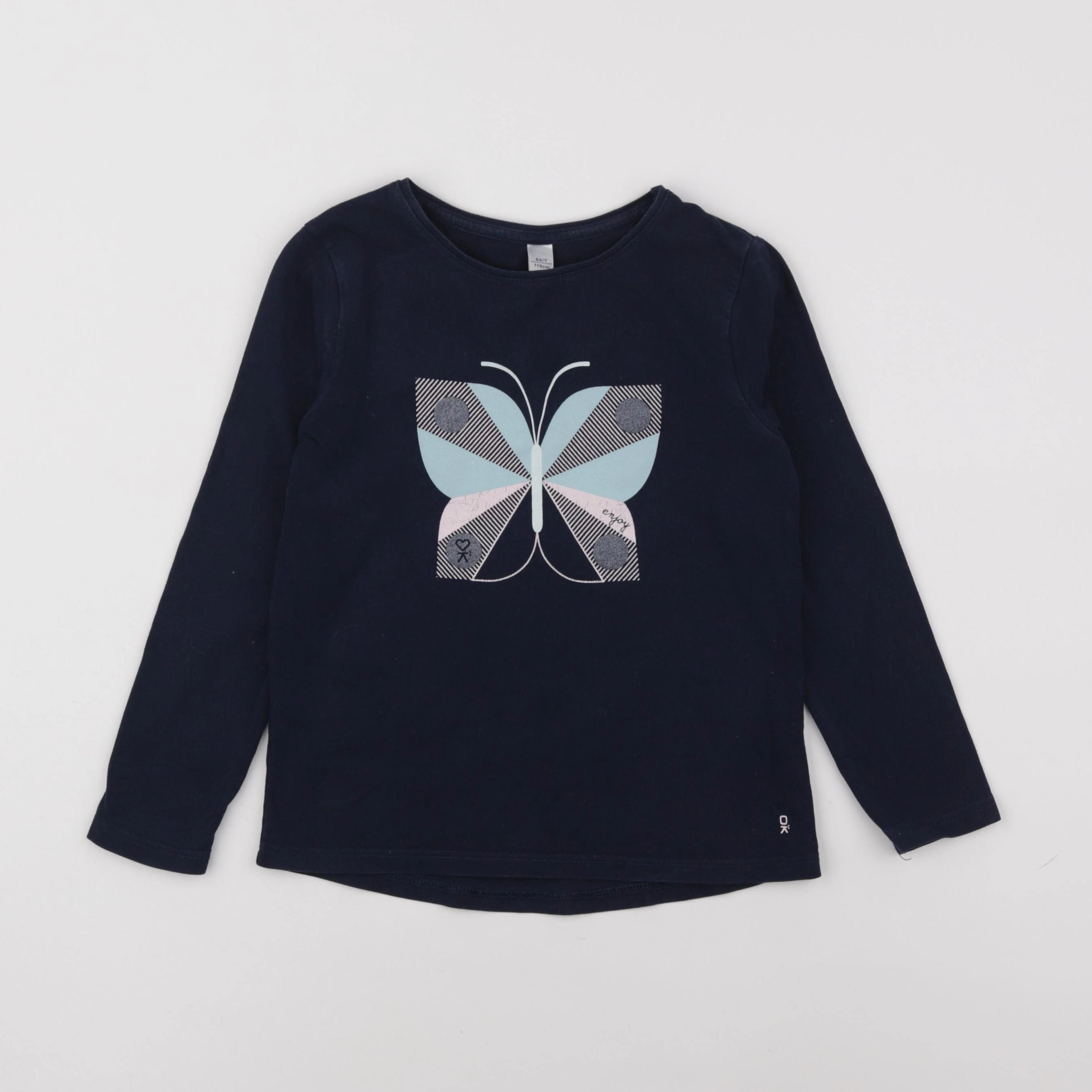 Okaidi - tee-shirt bleu - 6 ans
