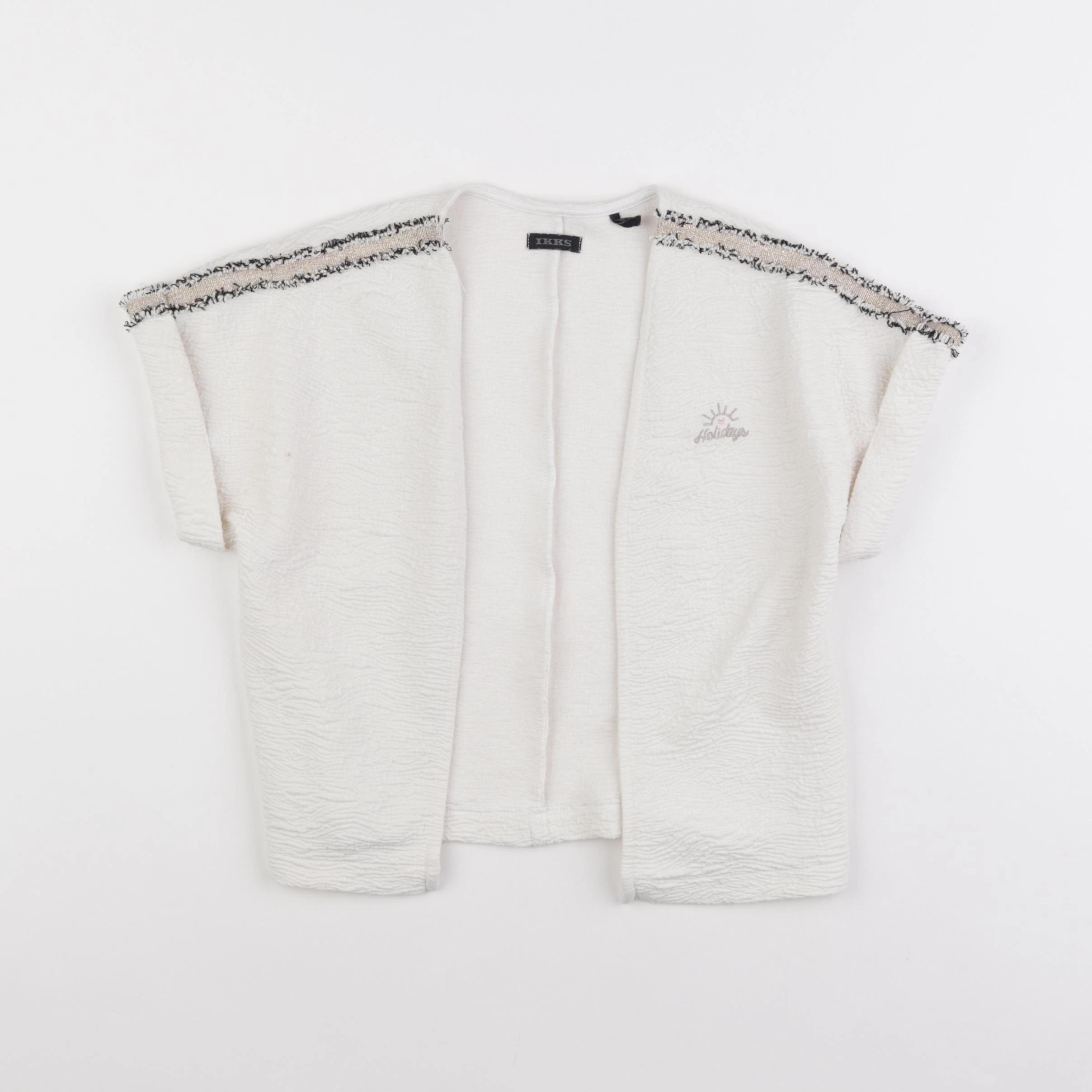 IKKS - sweat blanc, or - 4 ans