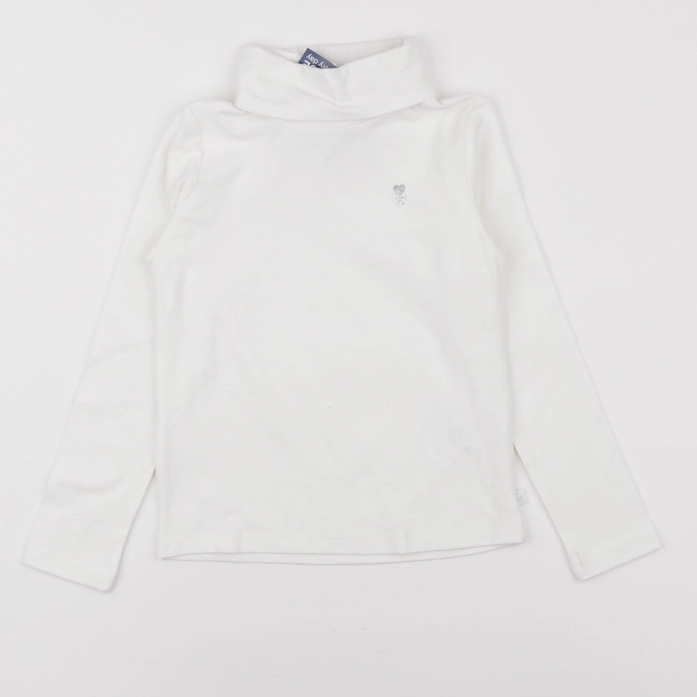 Okaidi - sous-pull blanc - 4 ans