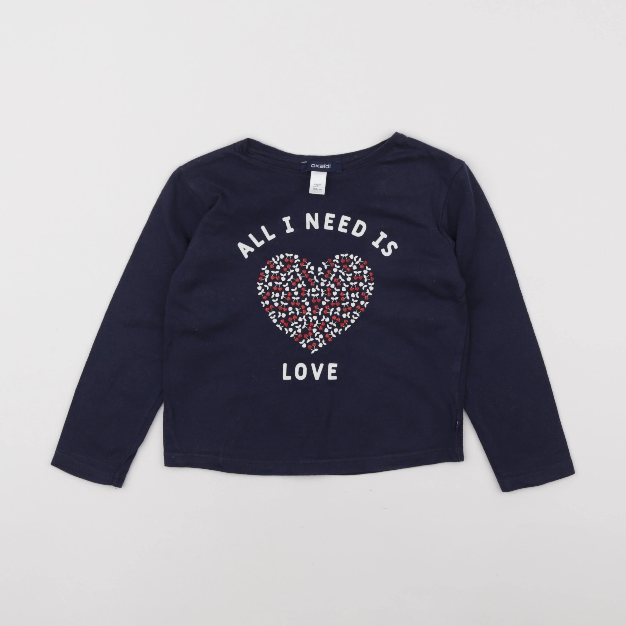 Okaidi - tee-shirt bleu - 4 ans