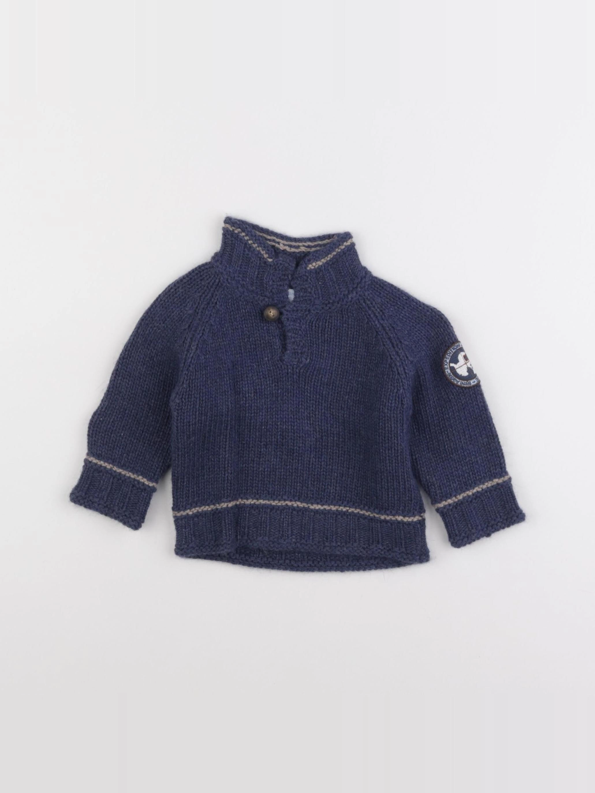 Jacadi - pull bleu - 6 mois
