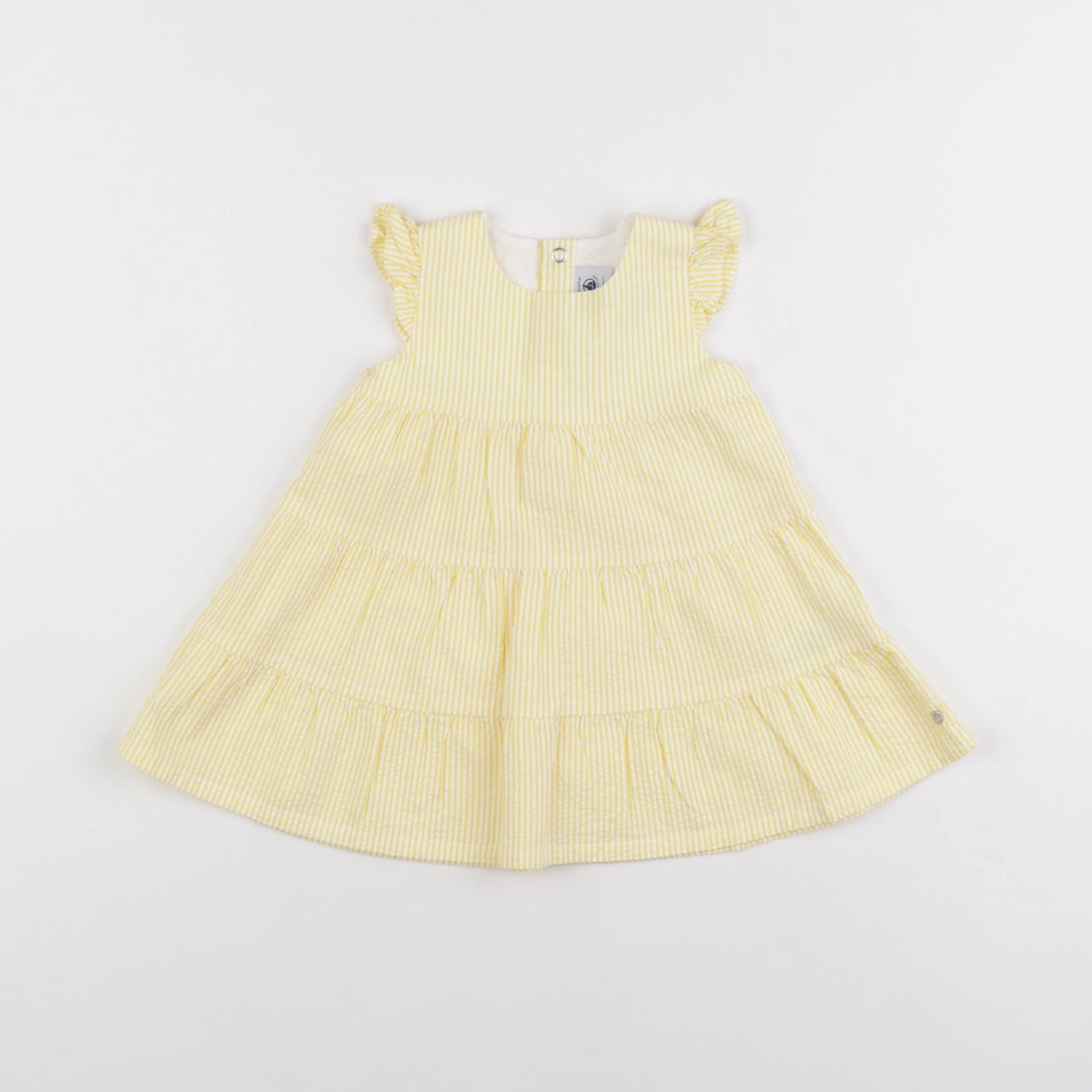 Petit Bateau - robe jaune - 6 mois