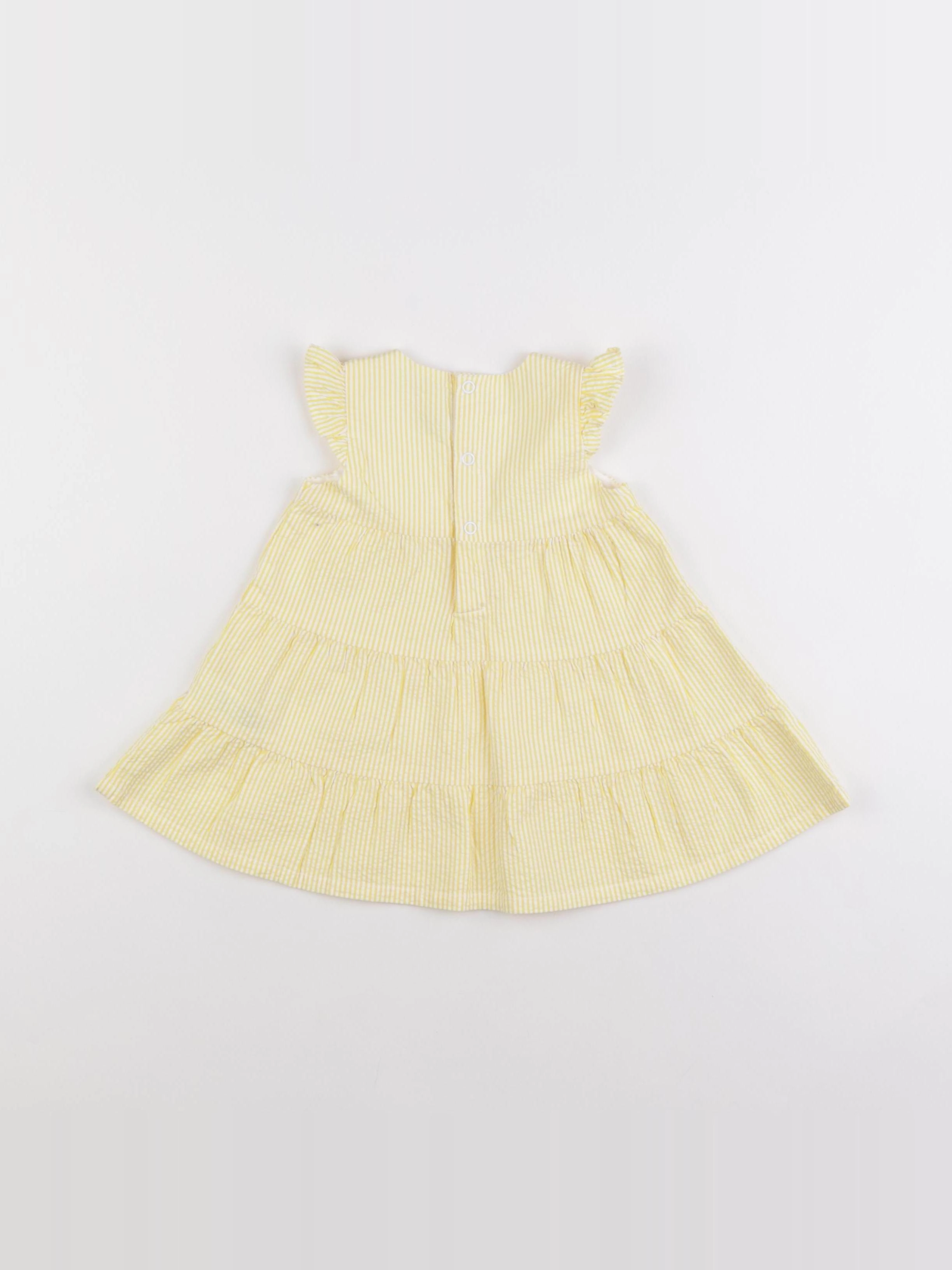Petit Bateau - robe jaune - 6 mois