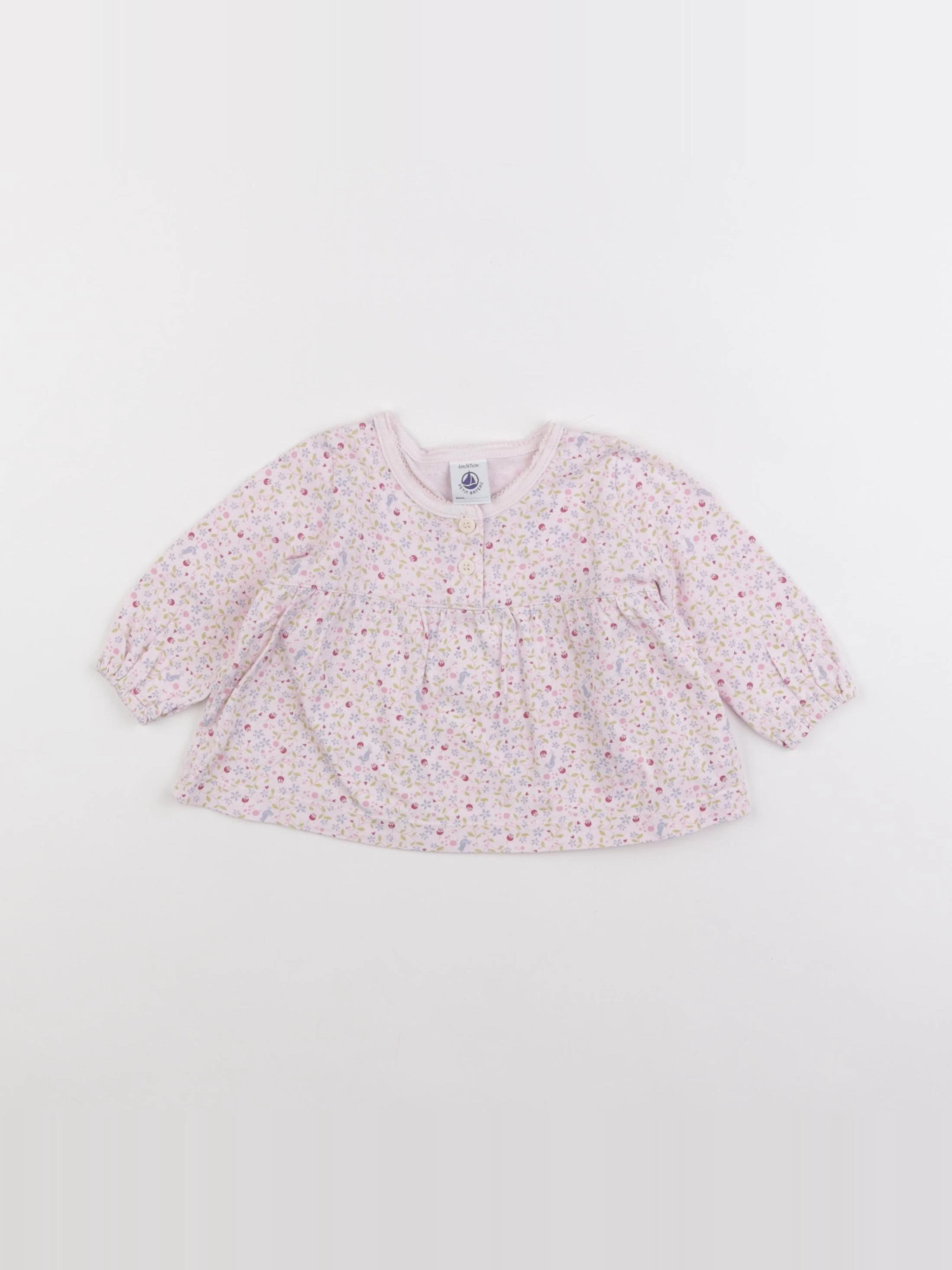 Petit Bateau - tee-shirt multicolore - 6 mois