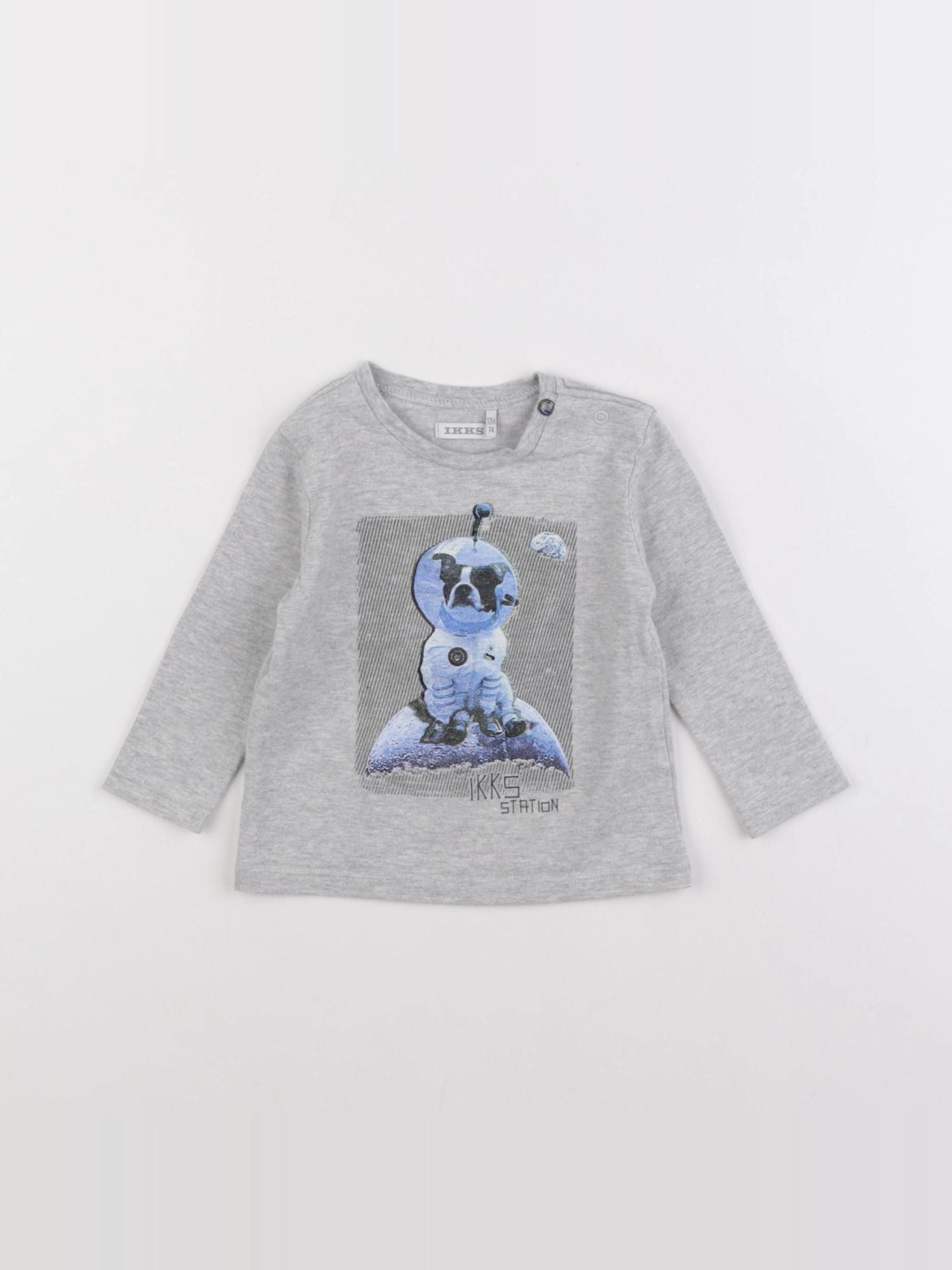IKKS - tee-shirt gris - 12 mois