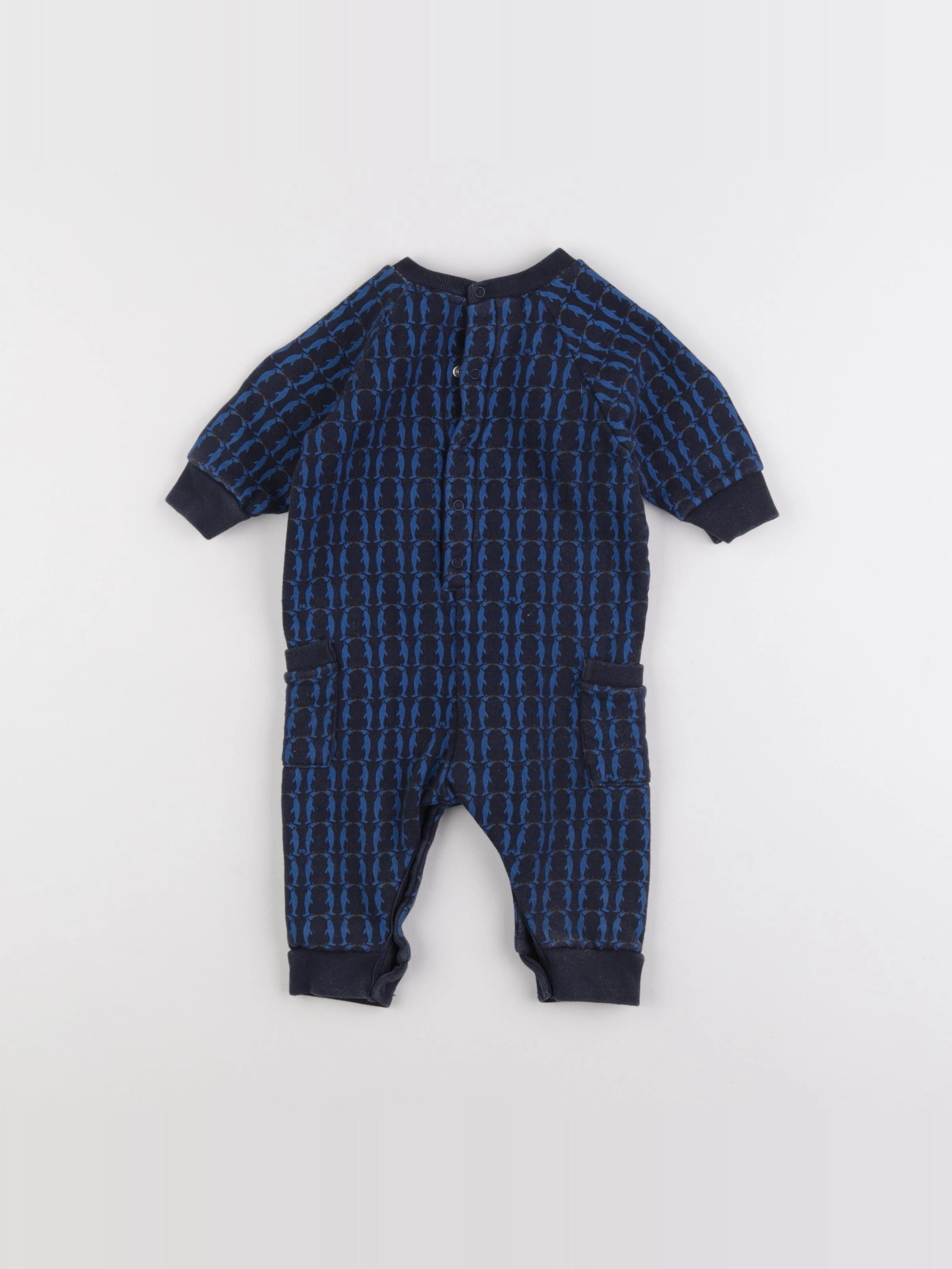 Petit Bateau - combinaison bleu - 6 mois