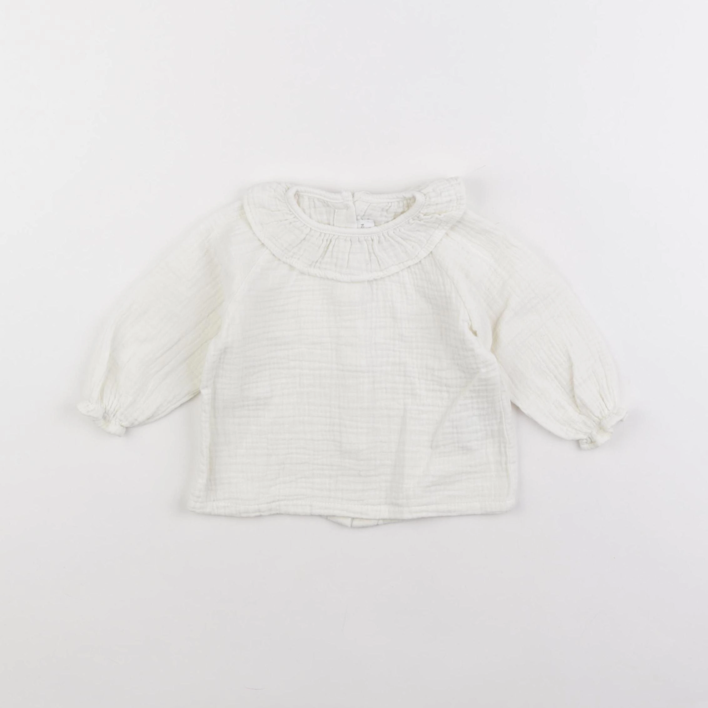 Zara - blouse blanc - 6/9 mois