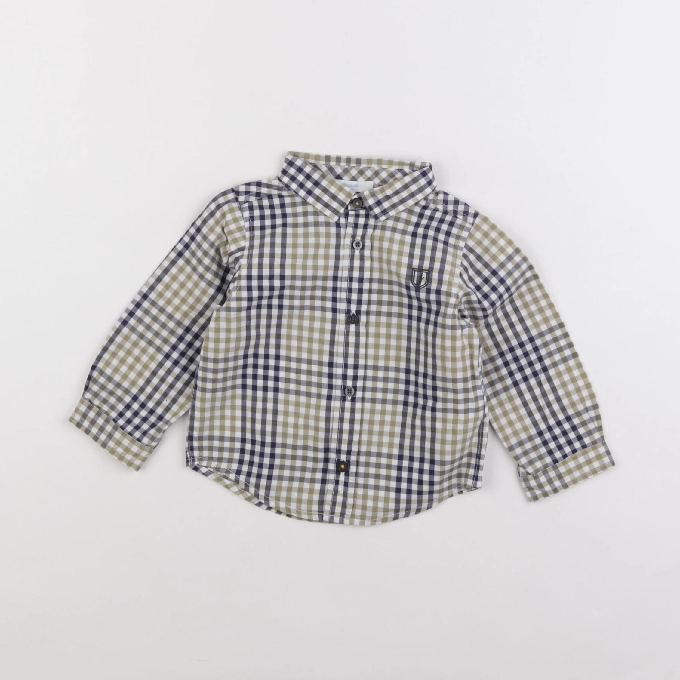 Jacadi - chemise bleu, vert - 12 mois