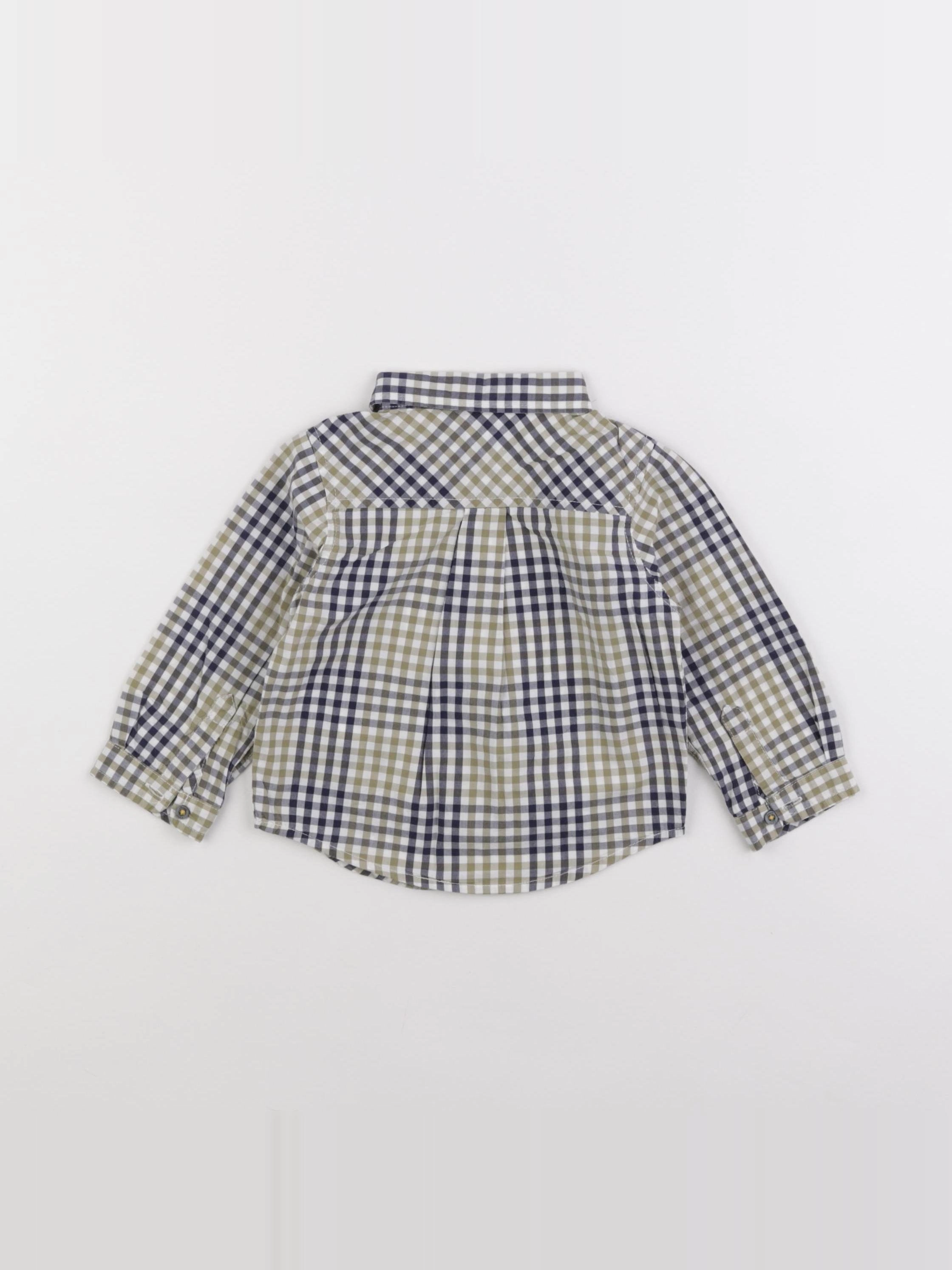 Jacadi - chemise bleu, vert - 12 mois