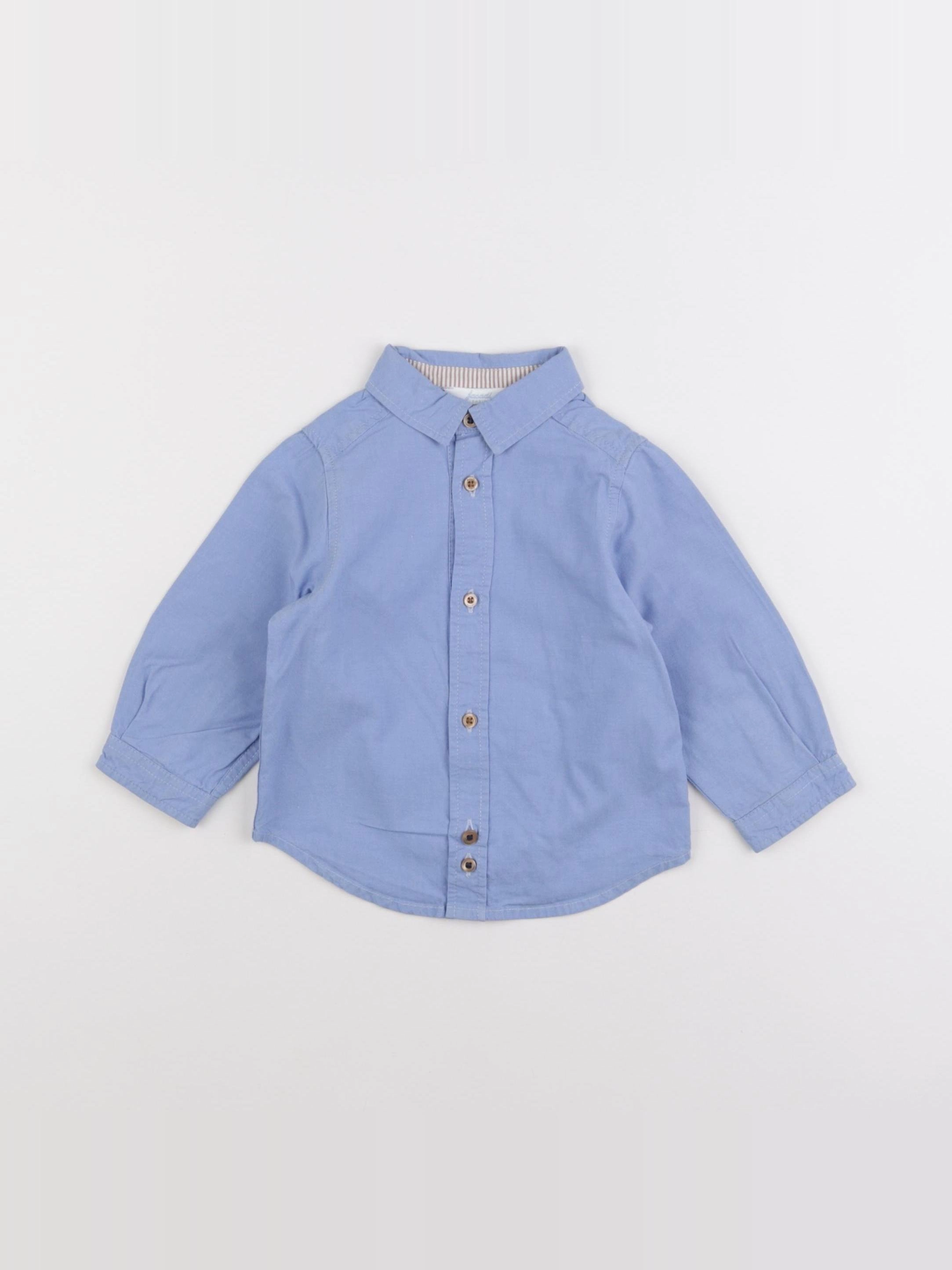 Jacadi - chemise bleu - 12 mois
