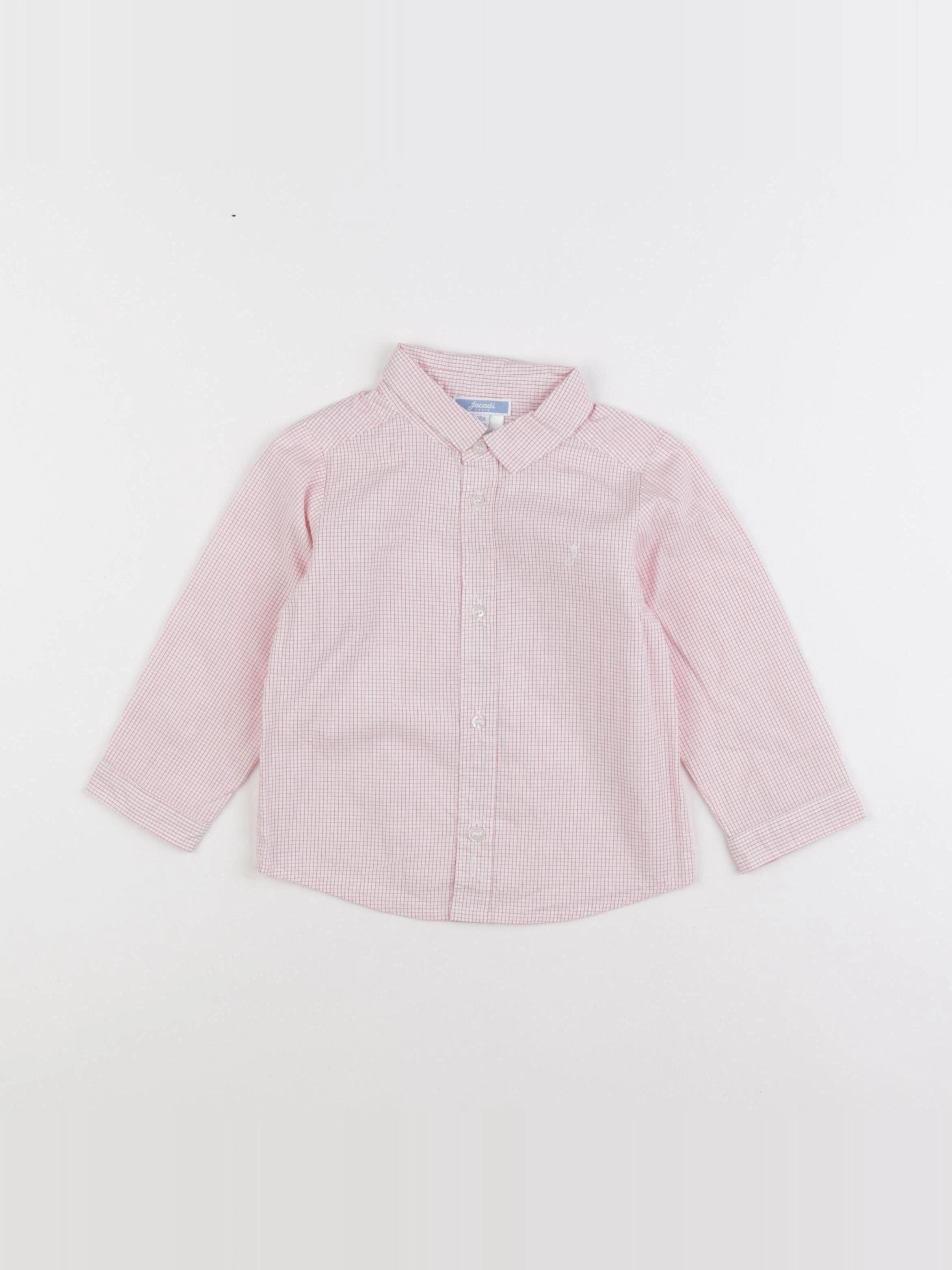 Jacadi - chemise blanc, rouge - 18 mois