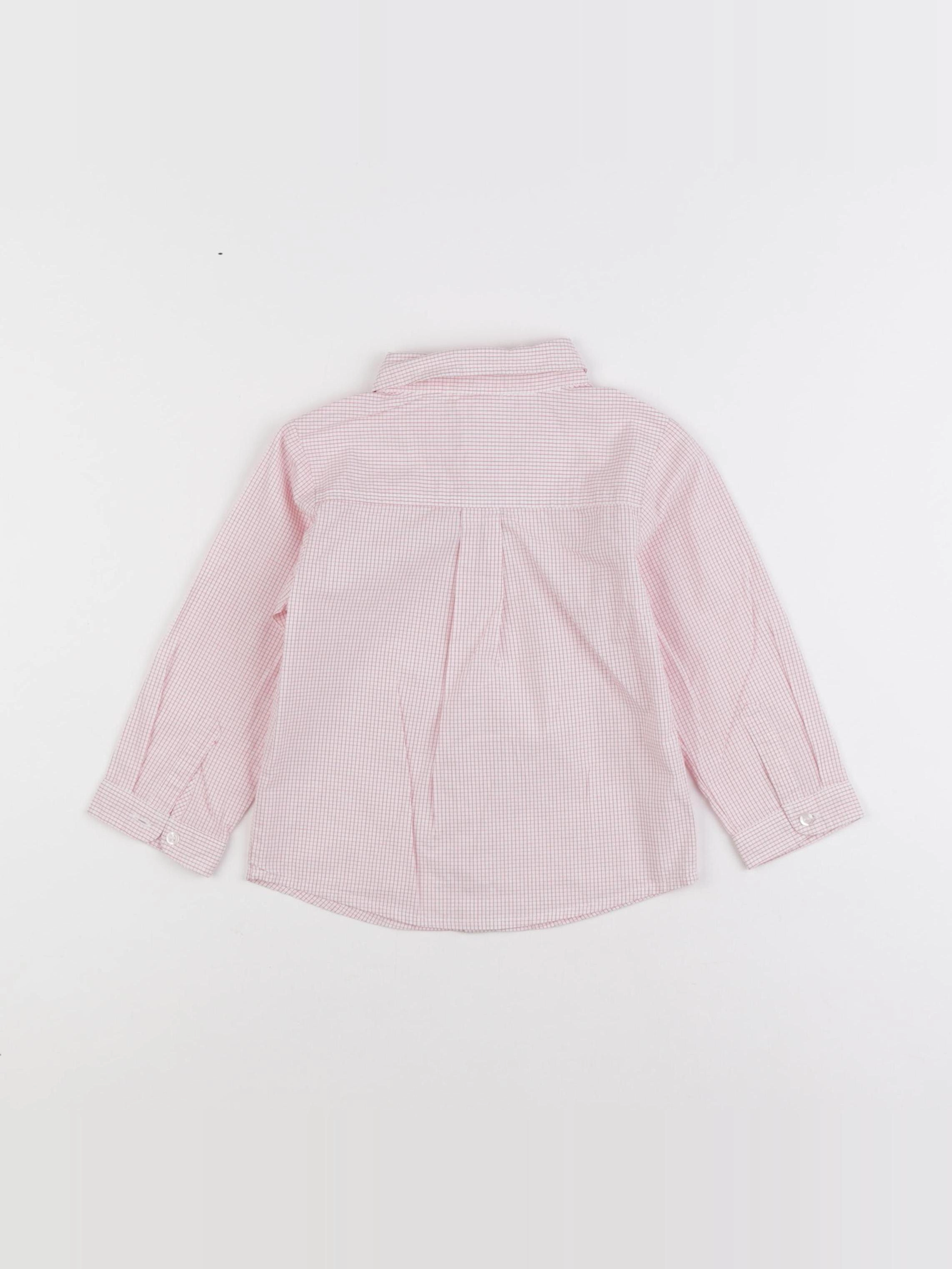 Jacadi - chemise blanc, rouge - 18 mois