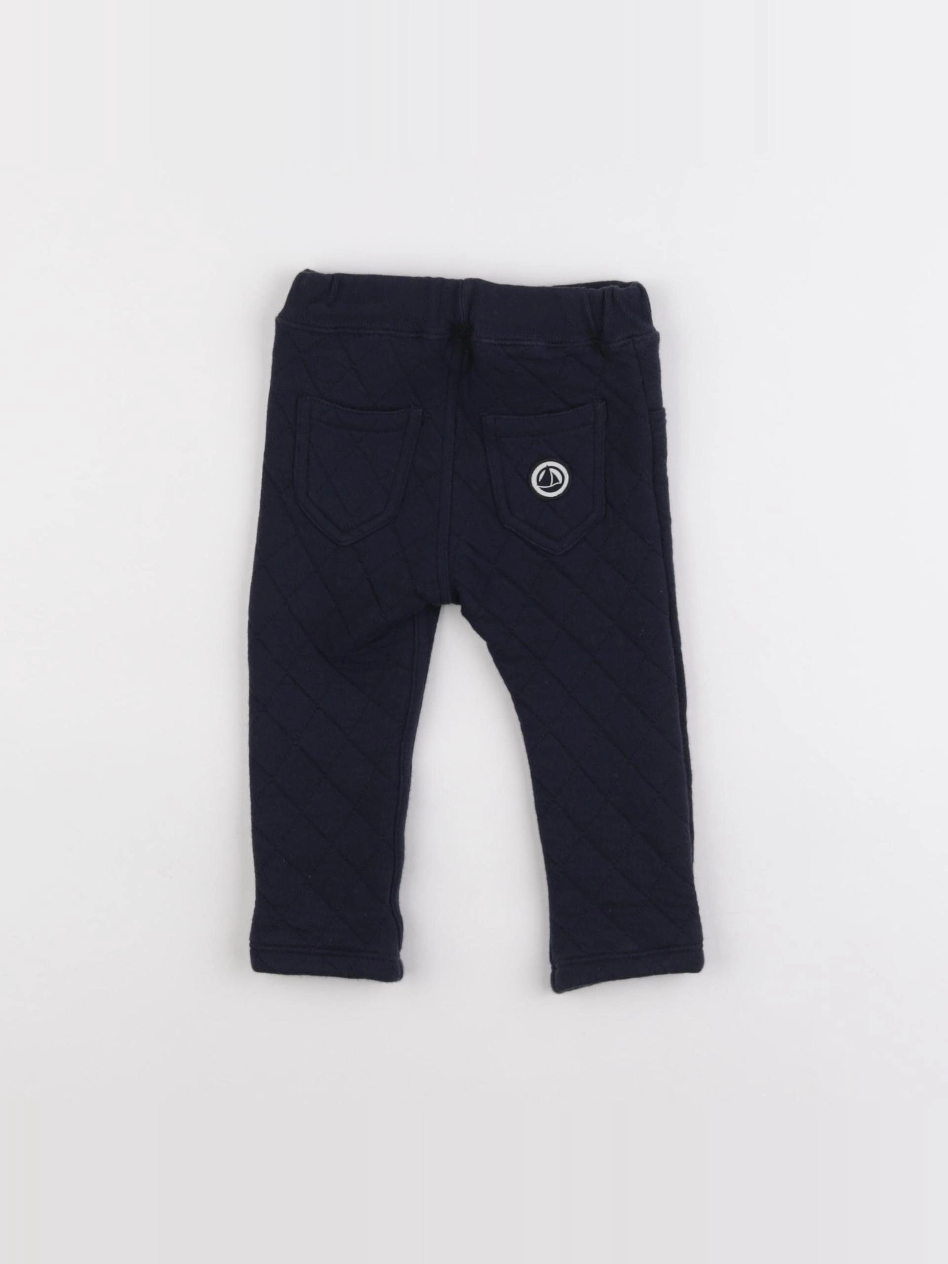 Petit Bateau - pantalon bleu - 6 mois
