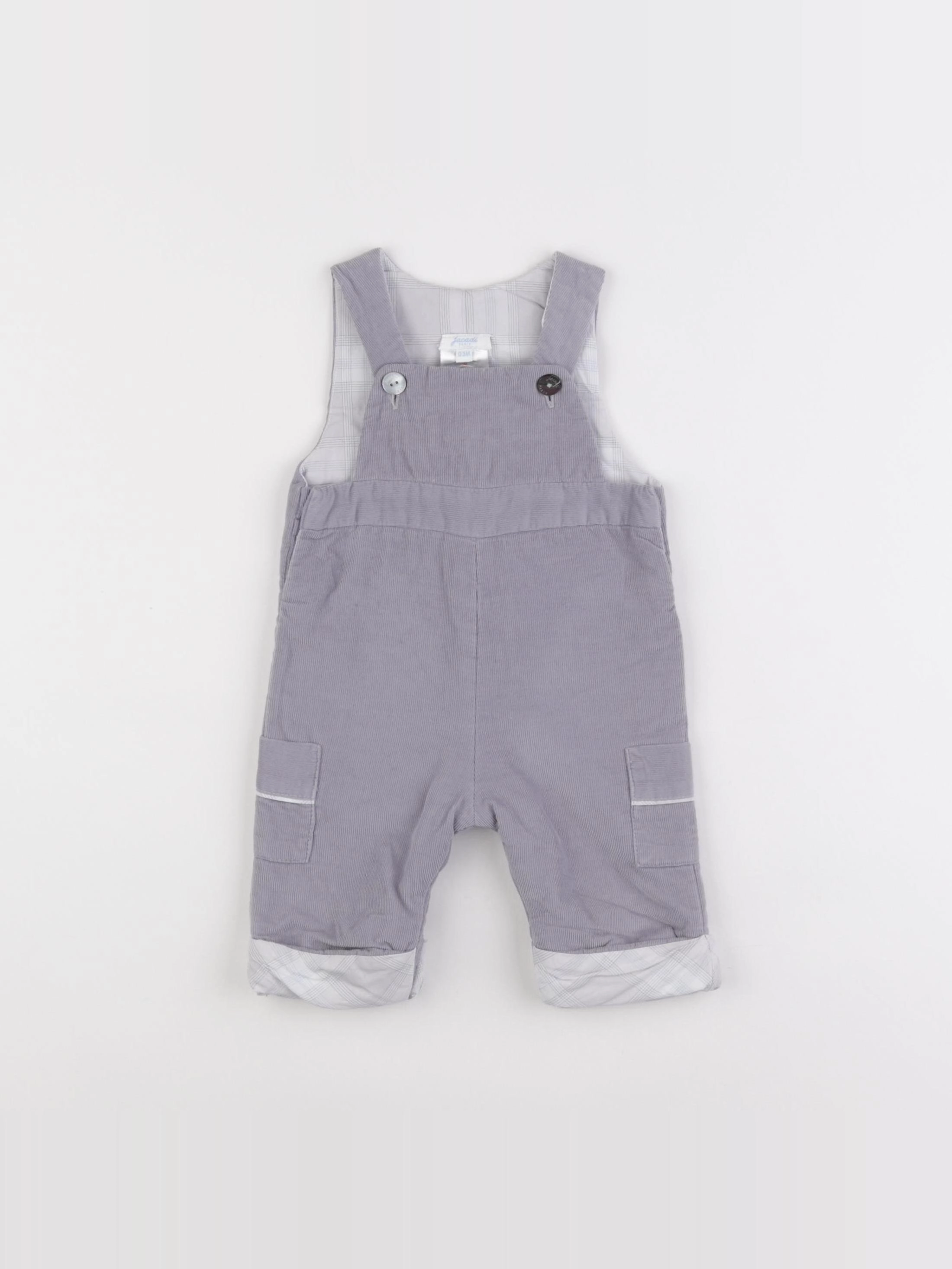 Jacadi - salopette doublé gris - 3 mois
