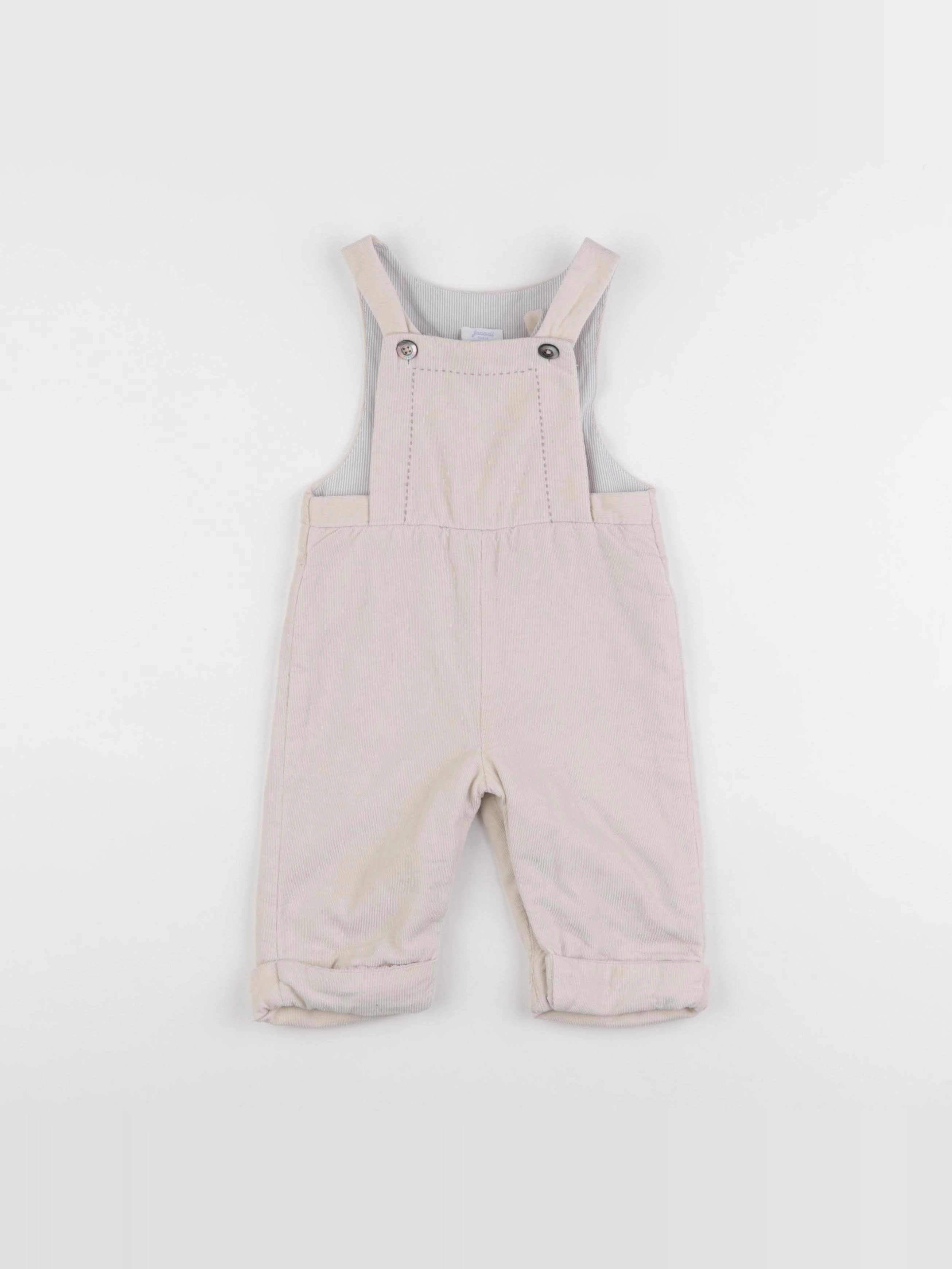 Jacadi - salopette doublé beige - 12 mois