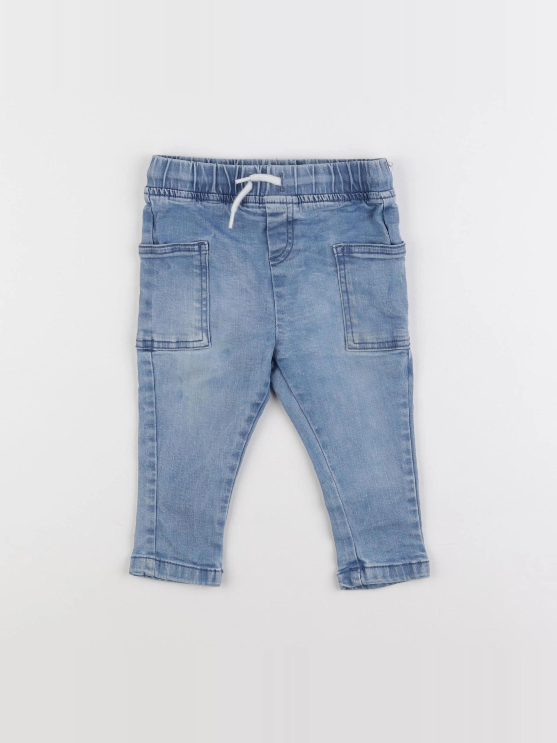 Vertbaudet - jegging bleu - 12 mois
