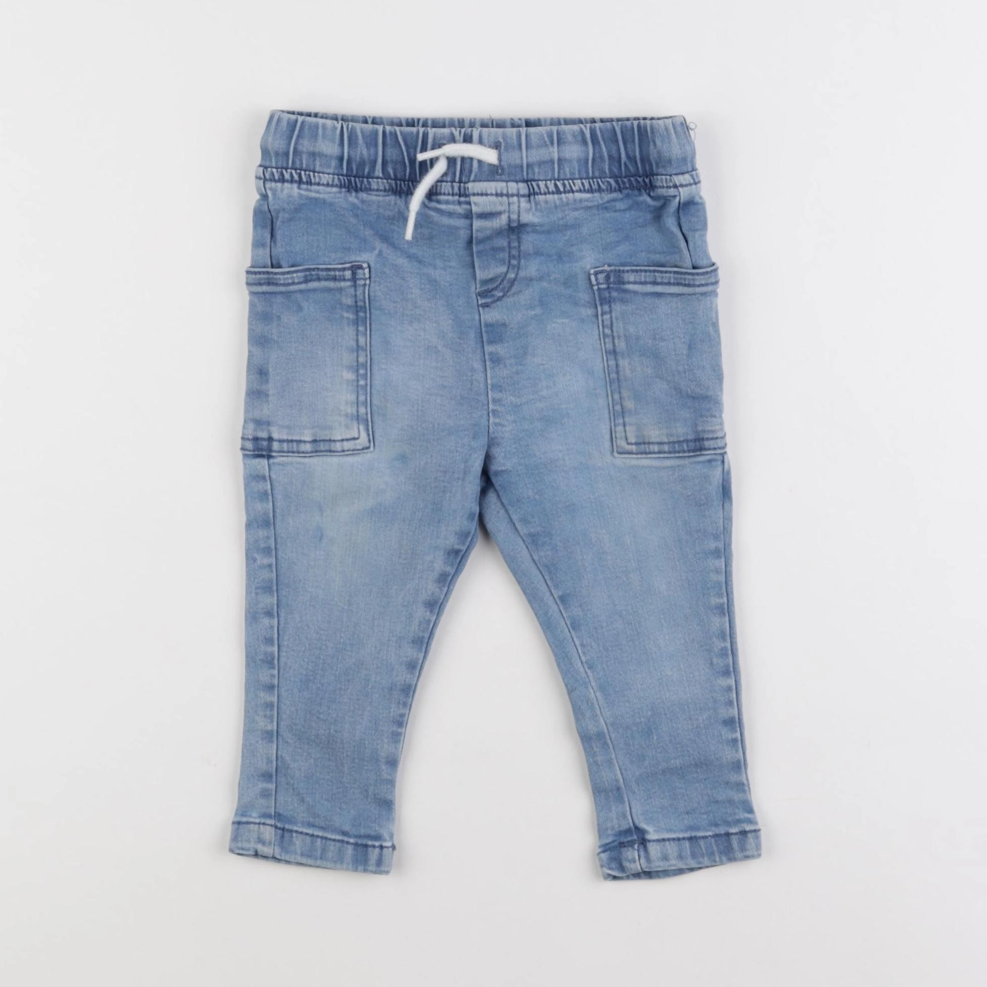 Vertbaudet - jegging bleu - 12 mois