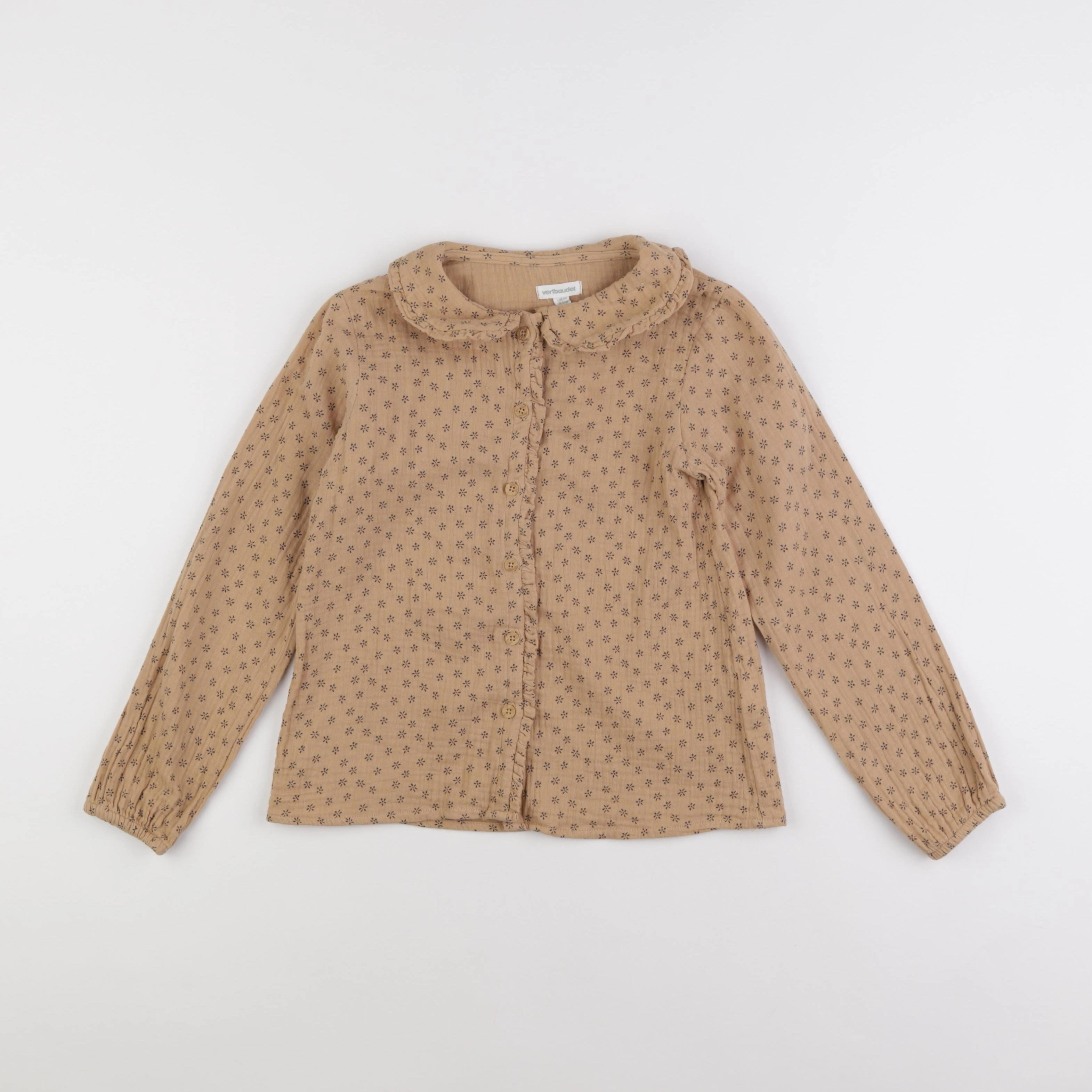 Vertbaudet - blouse marron - 8 ans