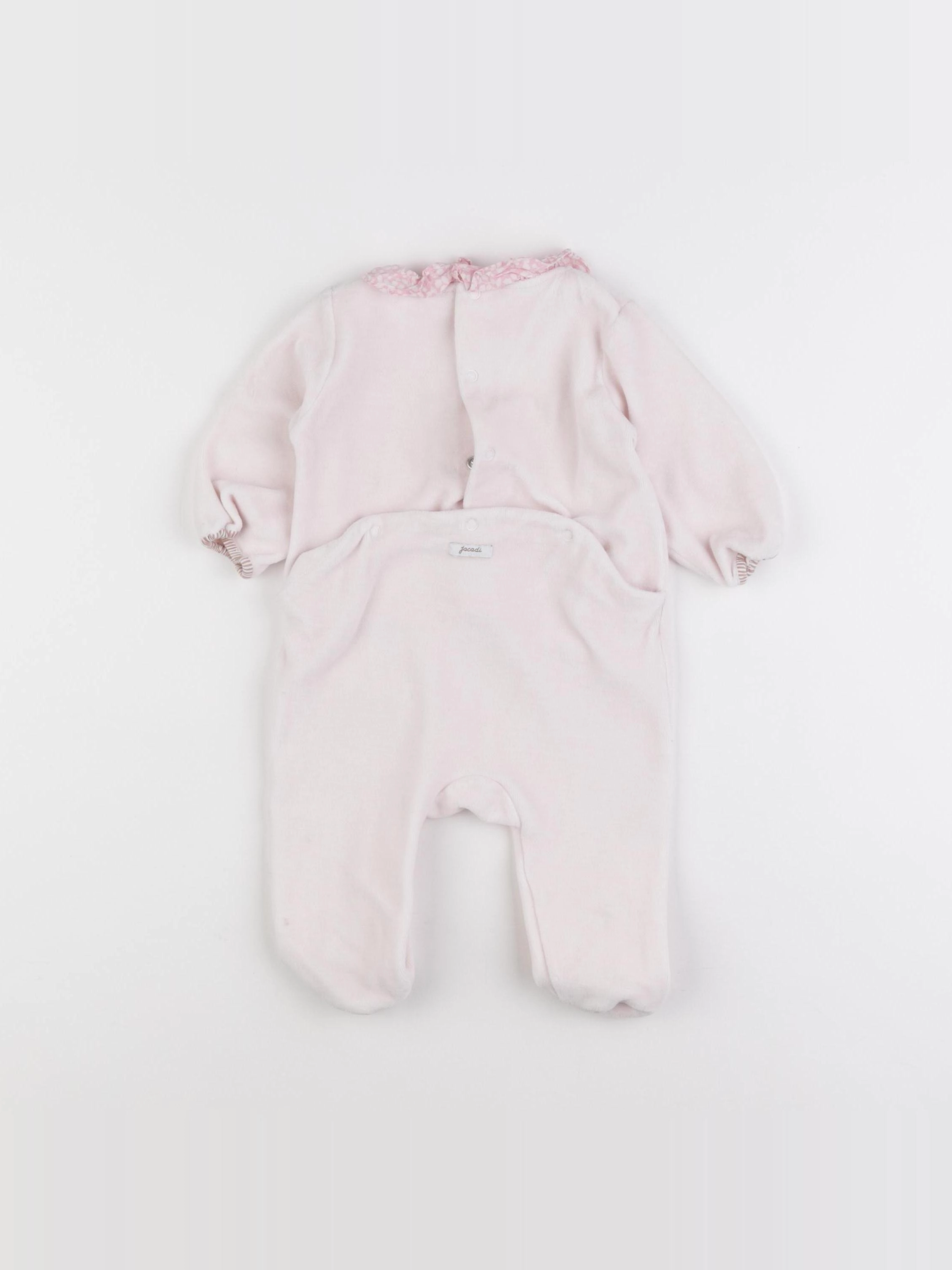 Jacadi - pyjama velours rose - 6 mois