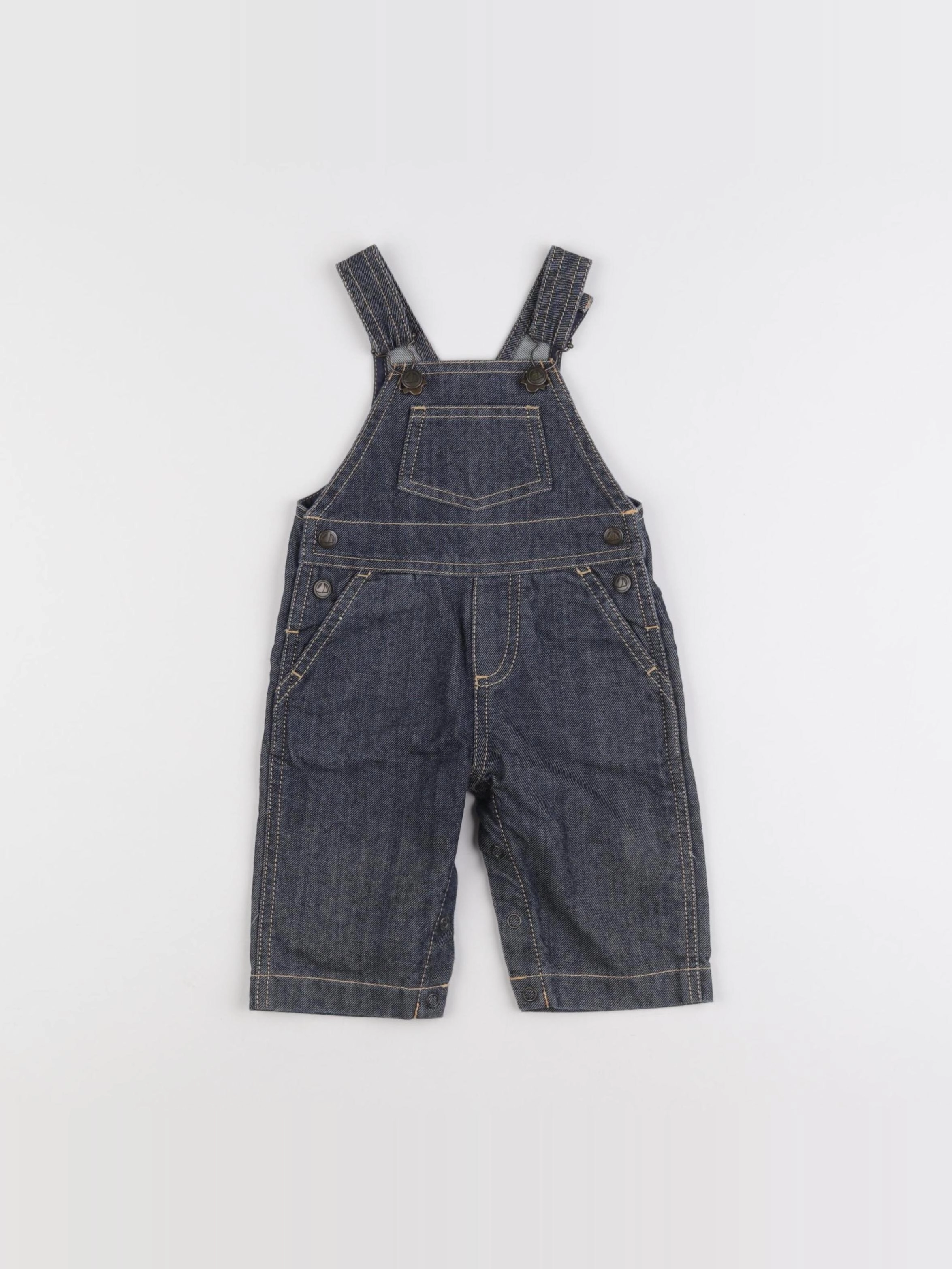 Petit Bateau - salopette bleu - 3 mois