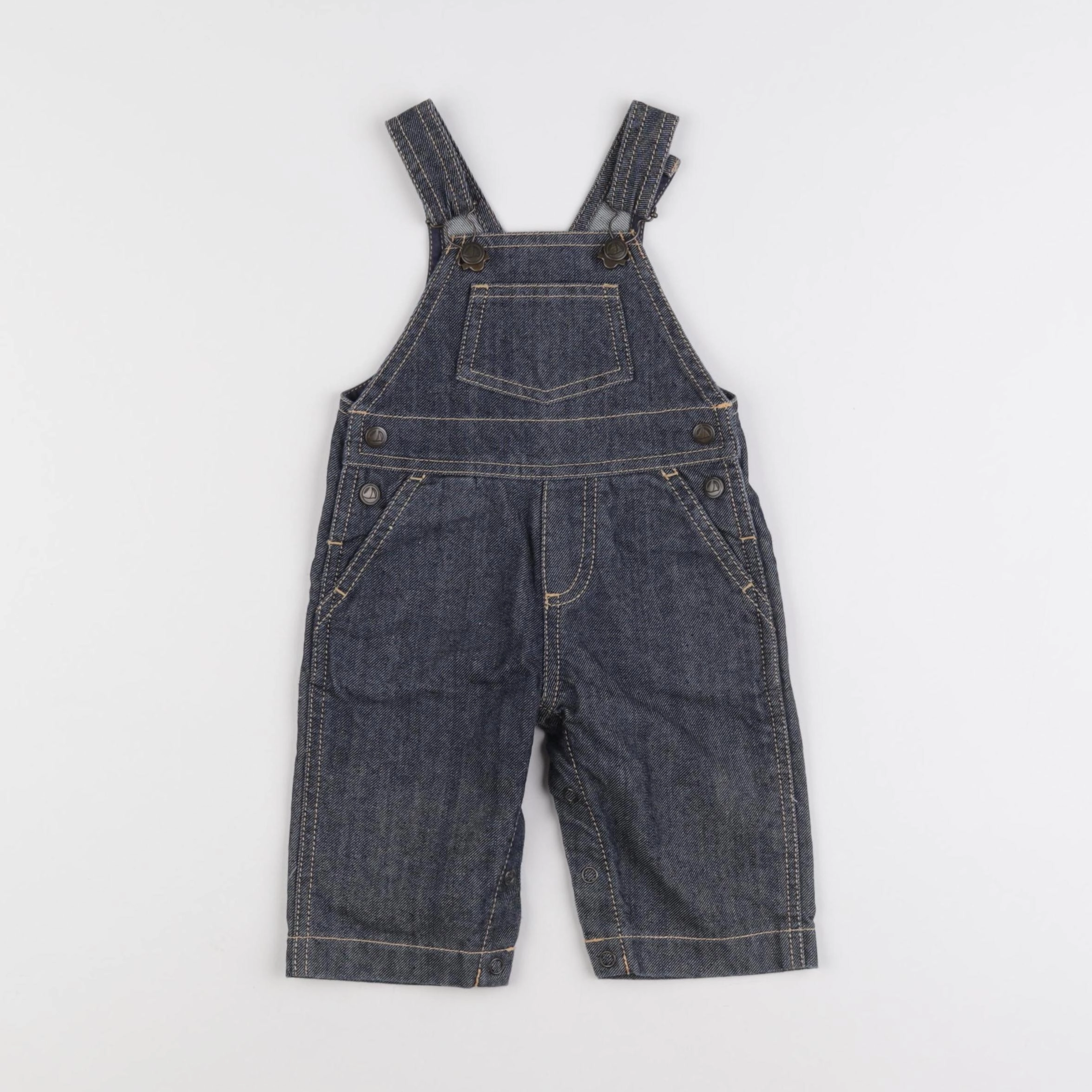 Petit Bateau - salopette bleu - 3 mois
