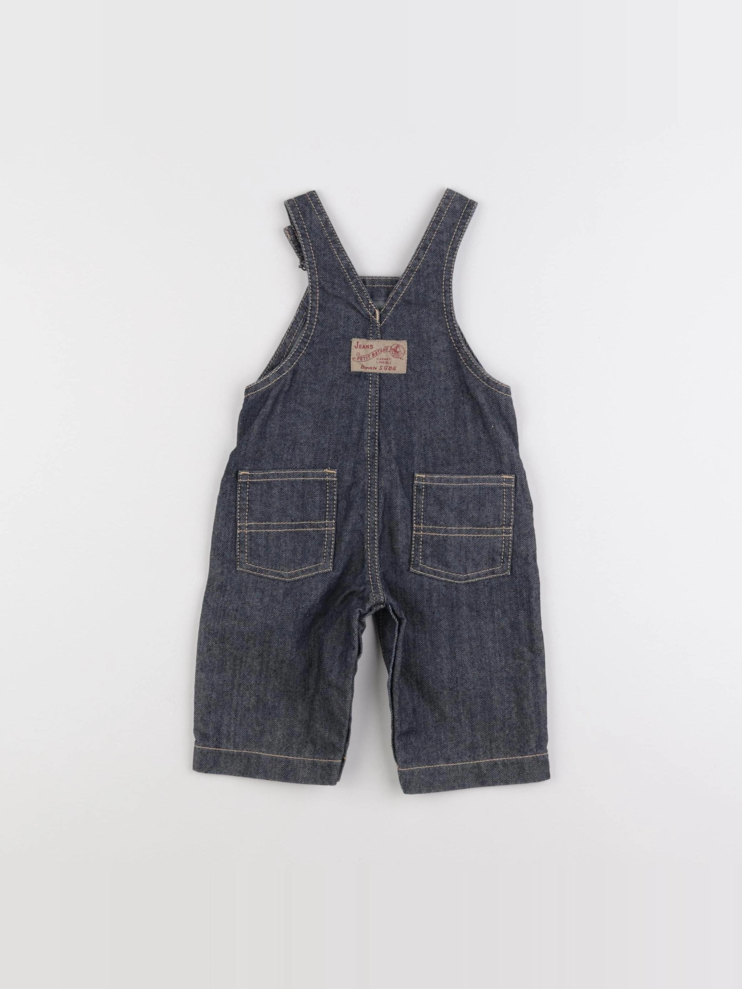 Petit Bateau - salopette bleu - 3 mois