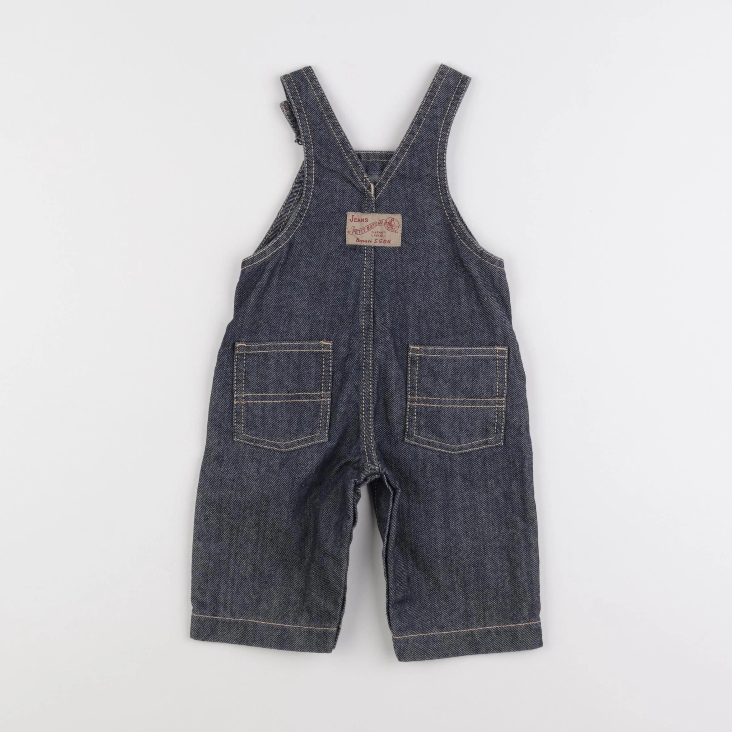 Petit Bateau - salopette bleu - 3 mois