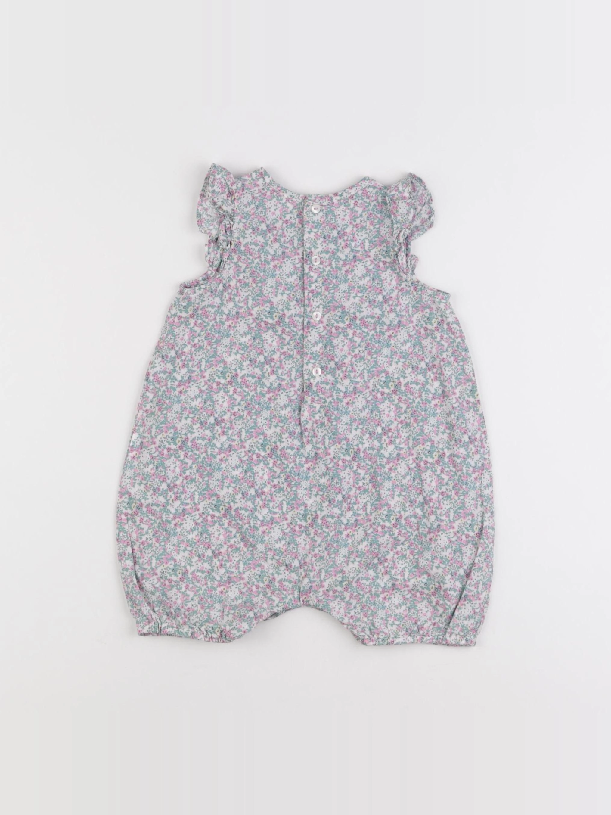 Boutchou - combinaison vert, violet - 6 mois