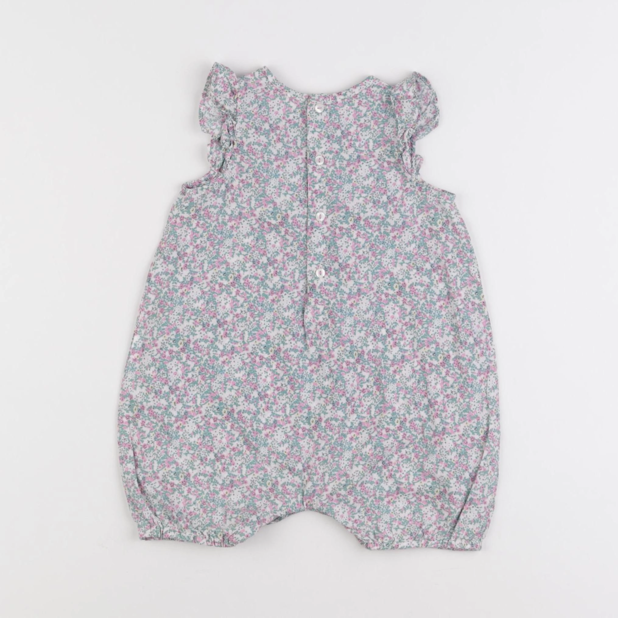 Boutchou - combinaison vert, violet - 6 mois