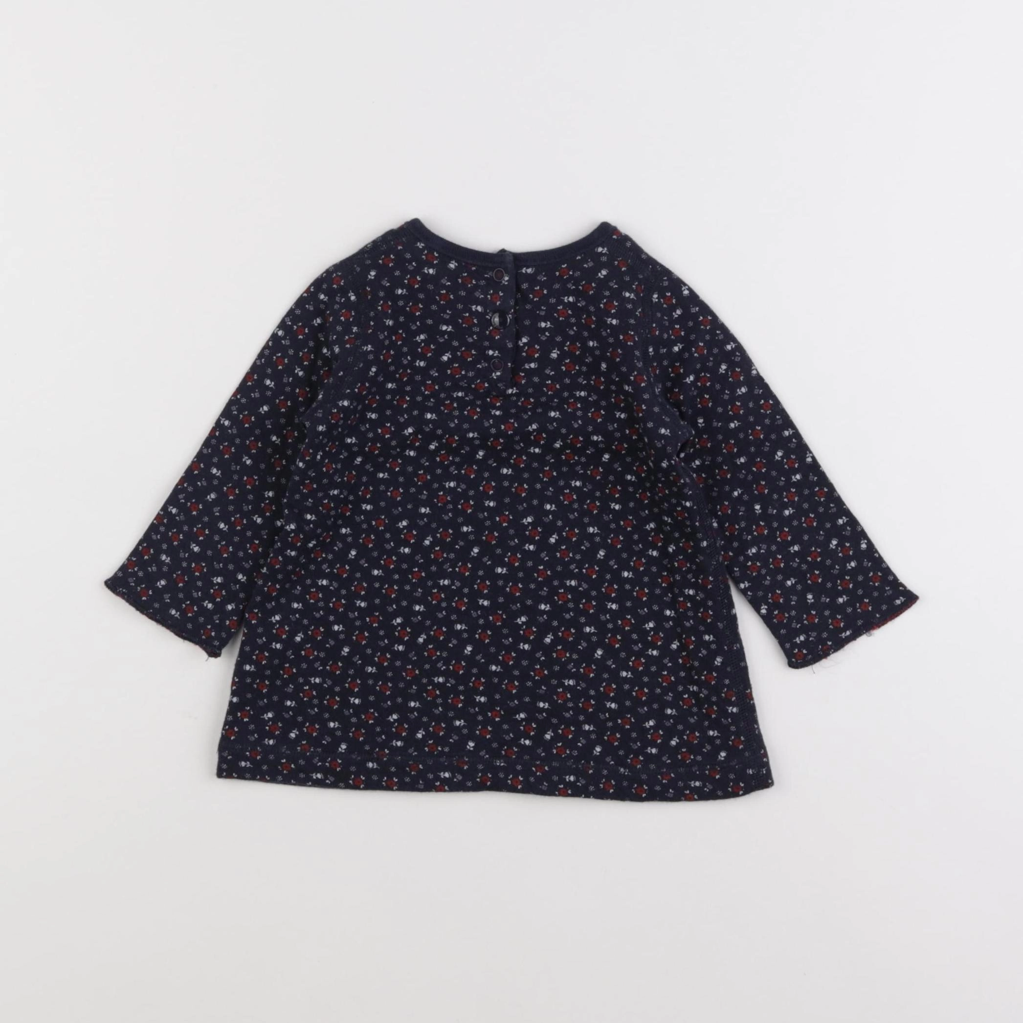 Petit Bateau - robe bleu - 3 mois