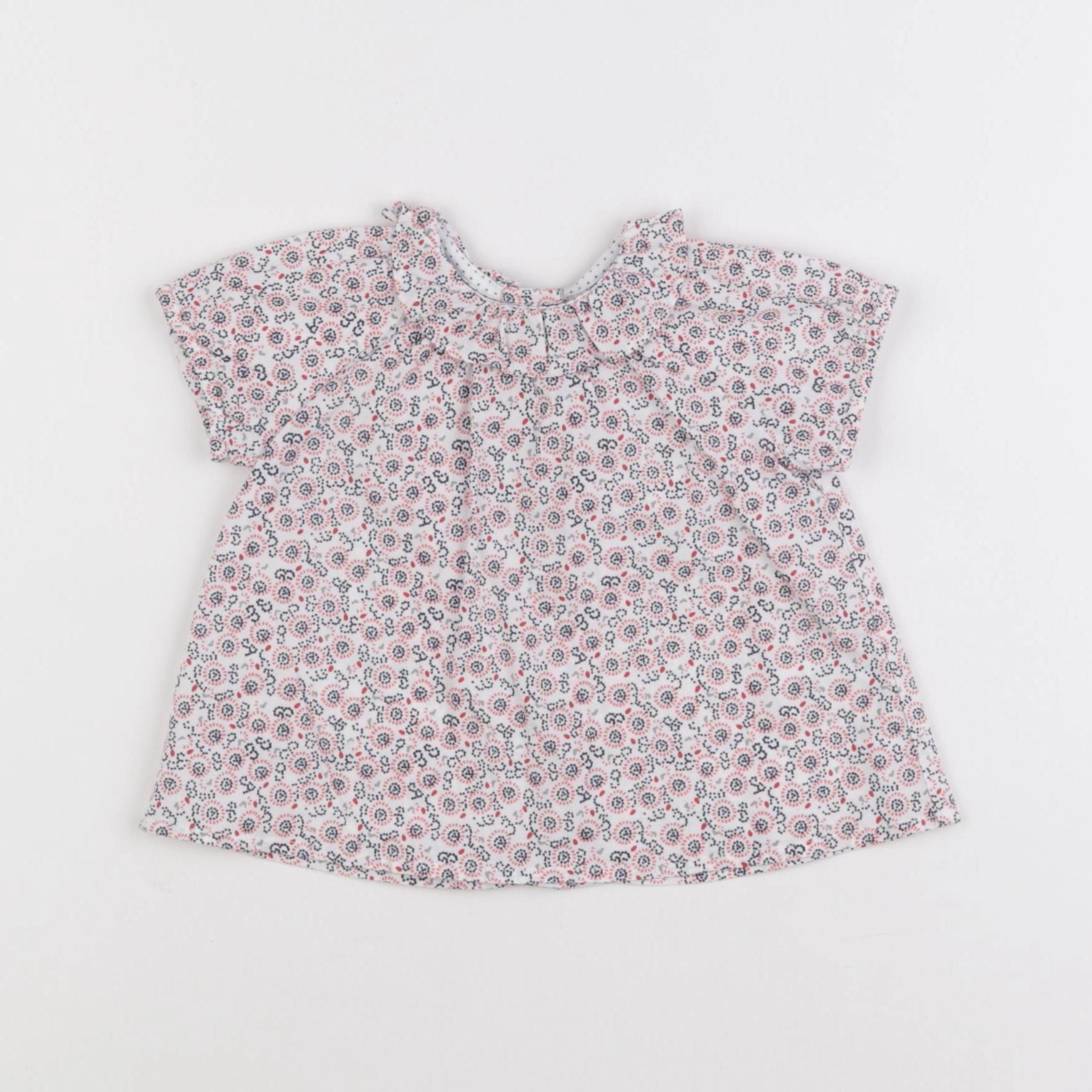 Petit Bateau - blouse rouge - 6 mois