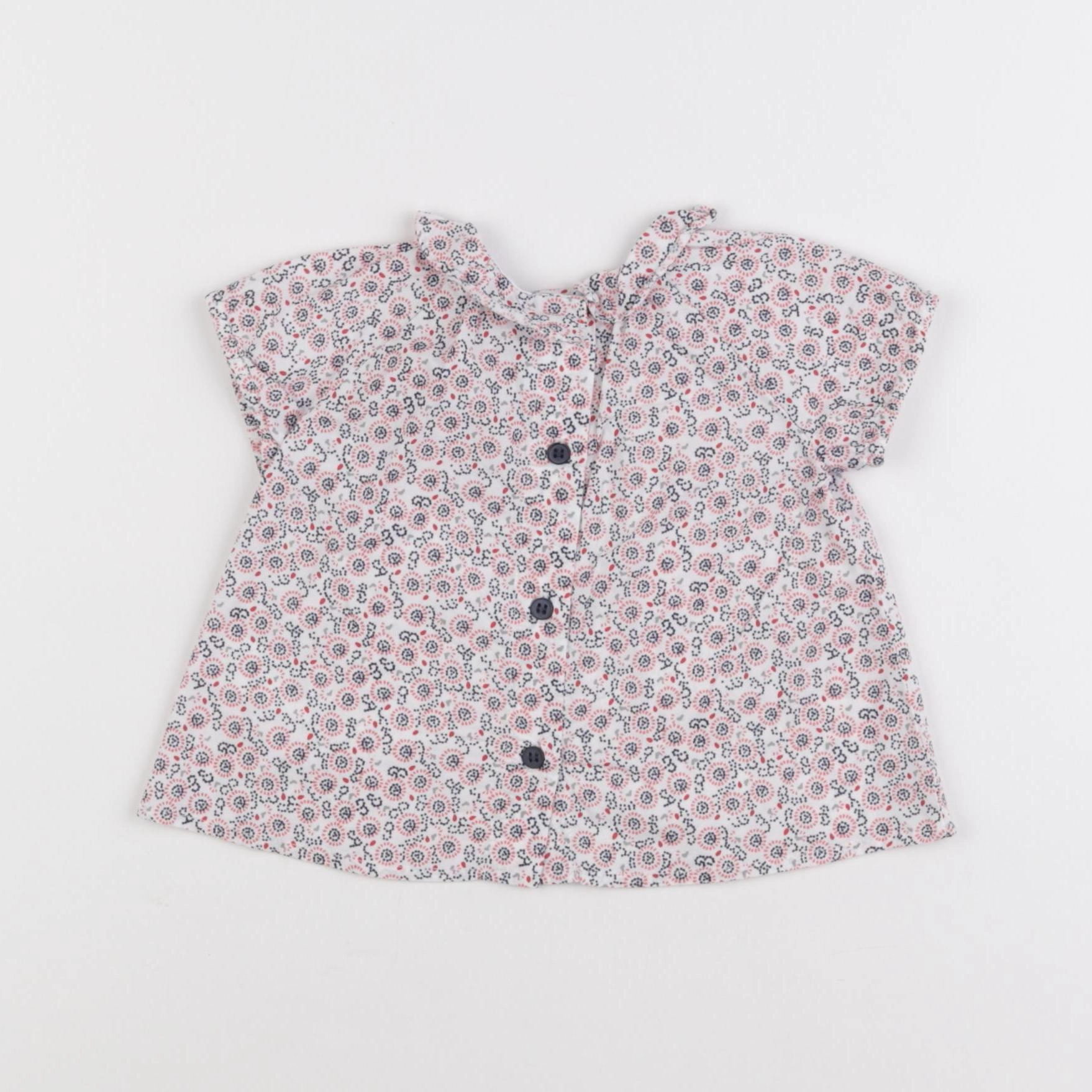 Petit Bateau - blouse rouge - 6 mois