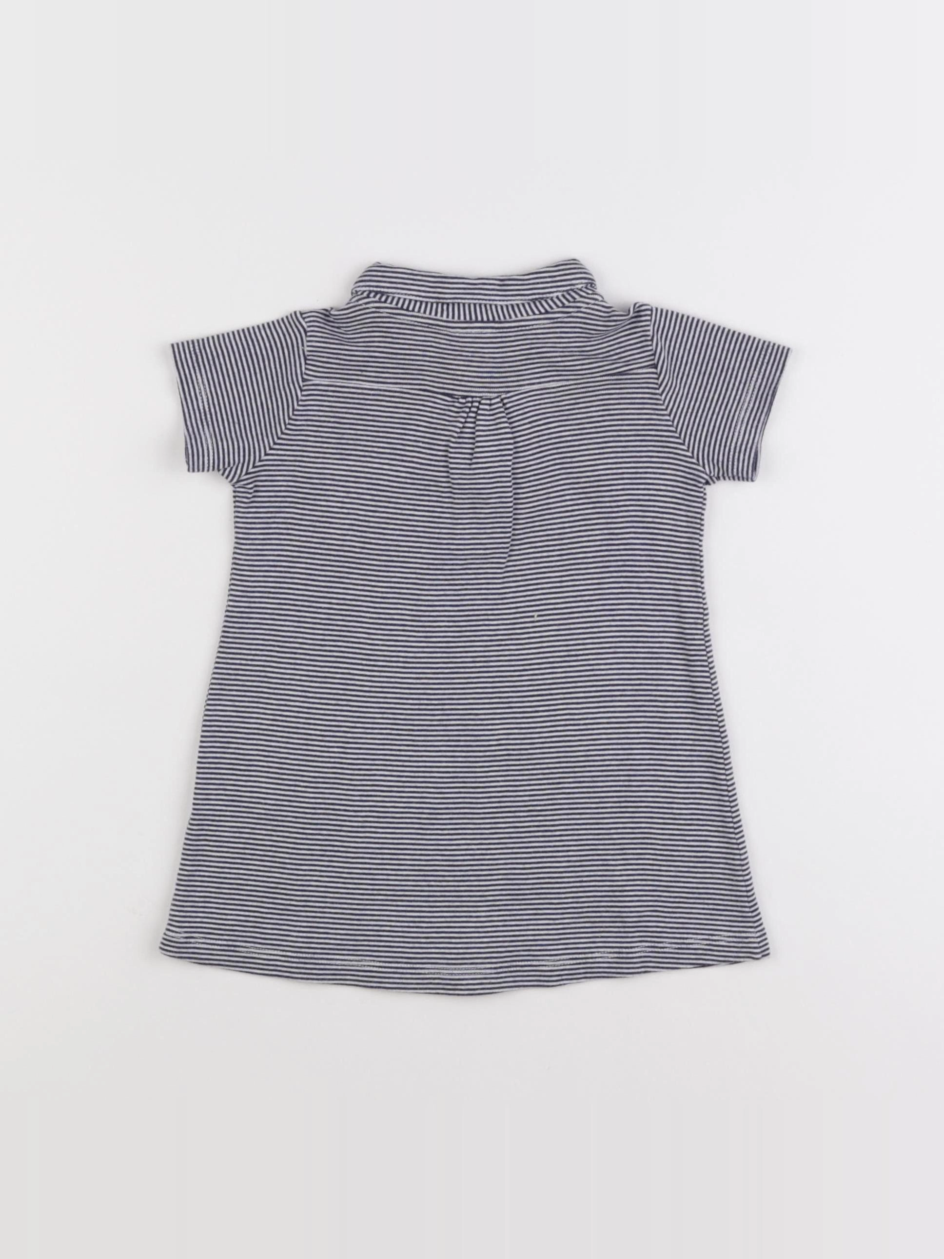 Petit Bateau - robe bleu - 12 mois