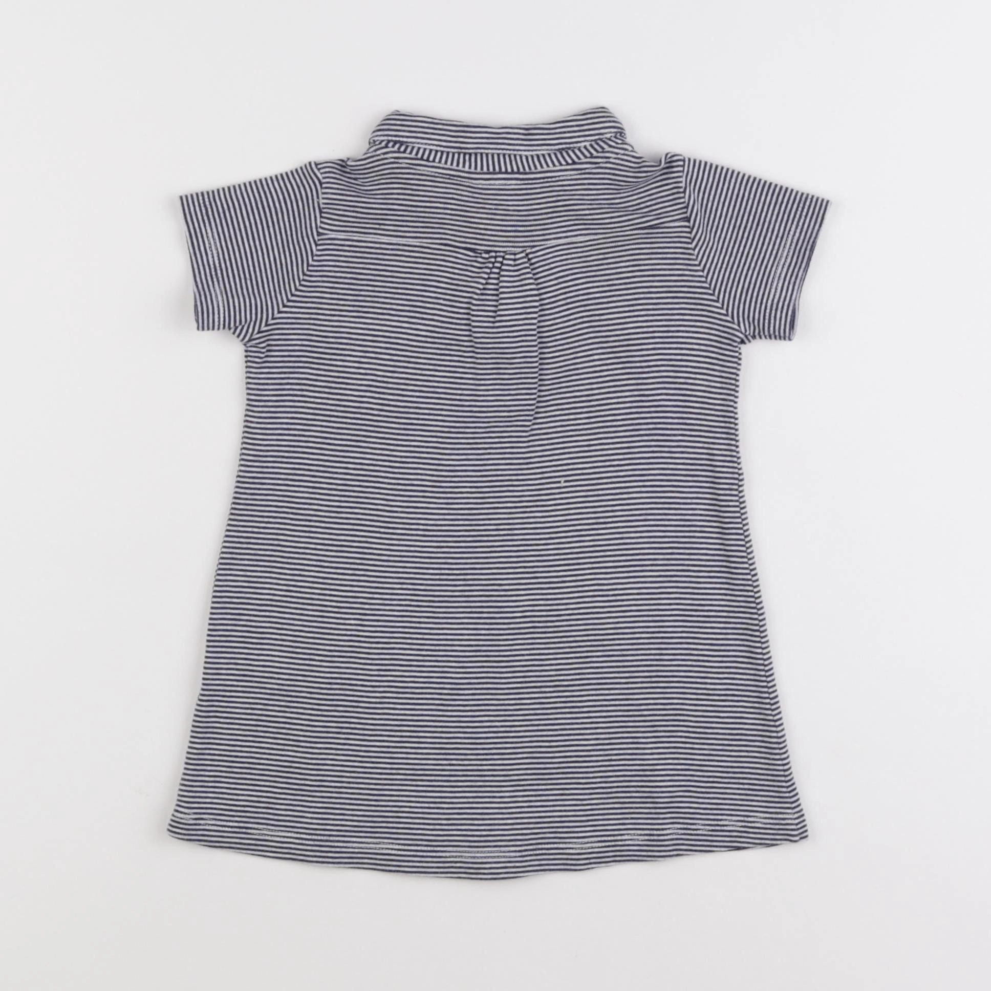 Petit Bateau - robe bleu - 12 mois