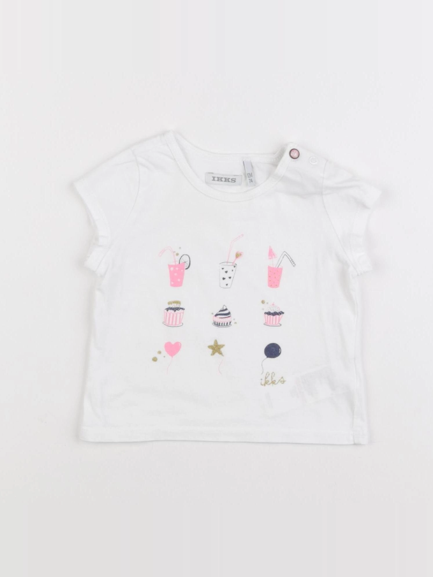 IKKS - tee-shirt blanc - 12 mois