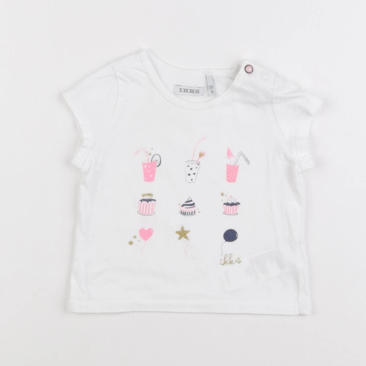 IKKS - tee-shirt blanc - 12 mois