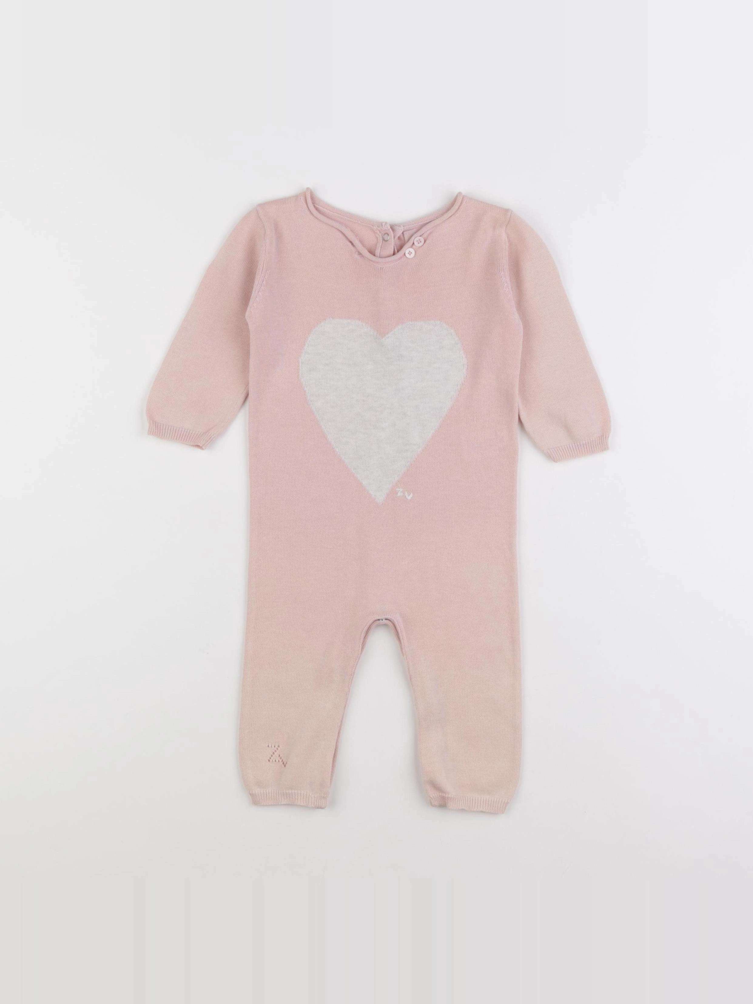 Zadig & Voltaire - combinaison rose - 6 mois