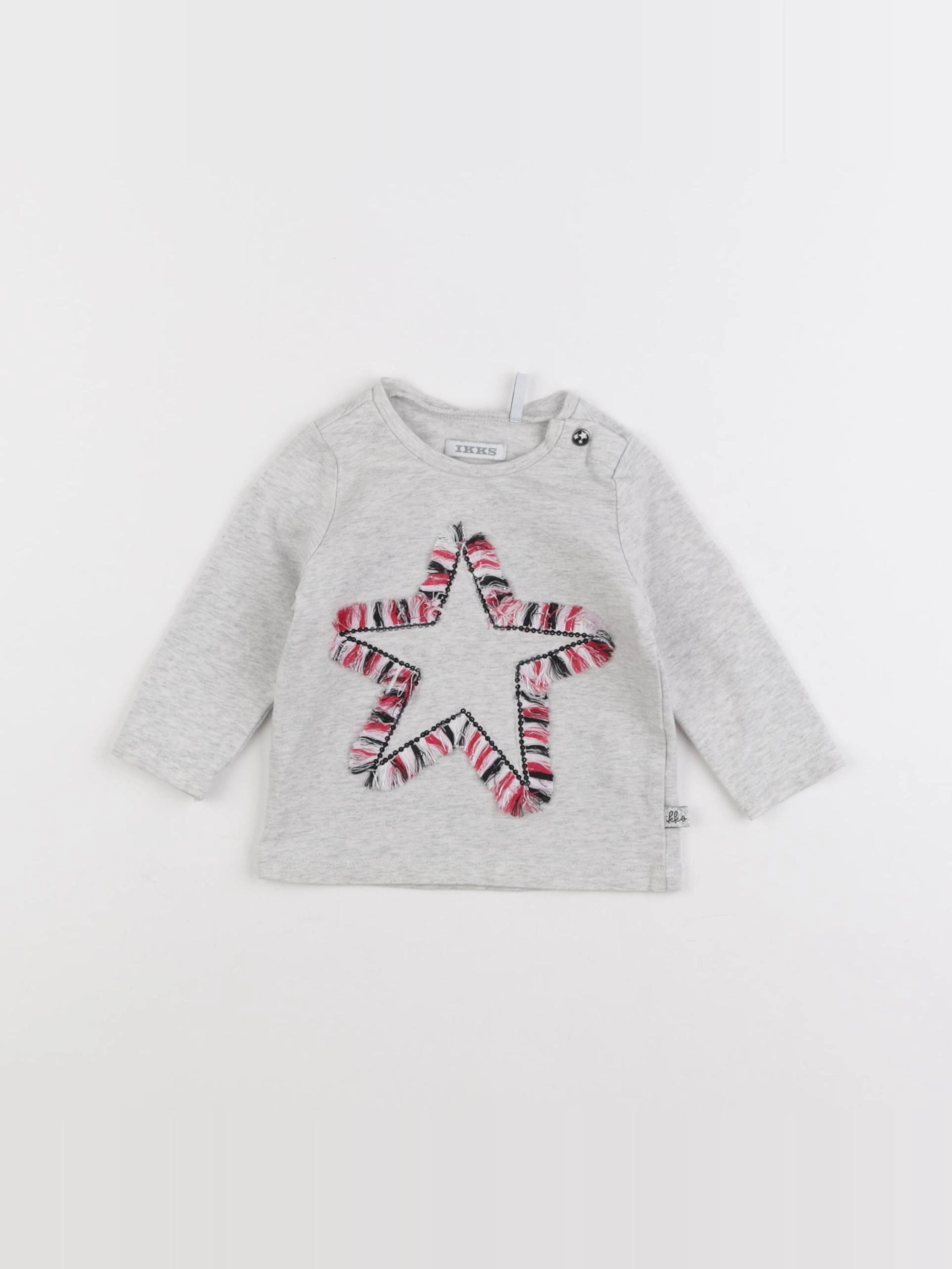 IKKS - tee-shirt gris - 6 mois