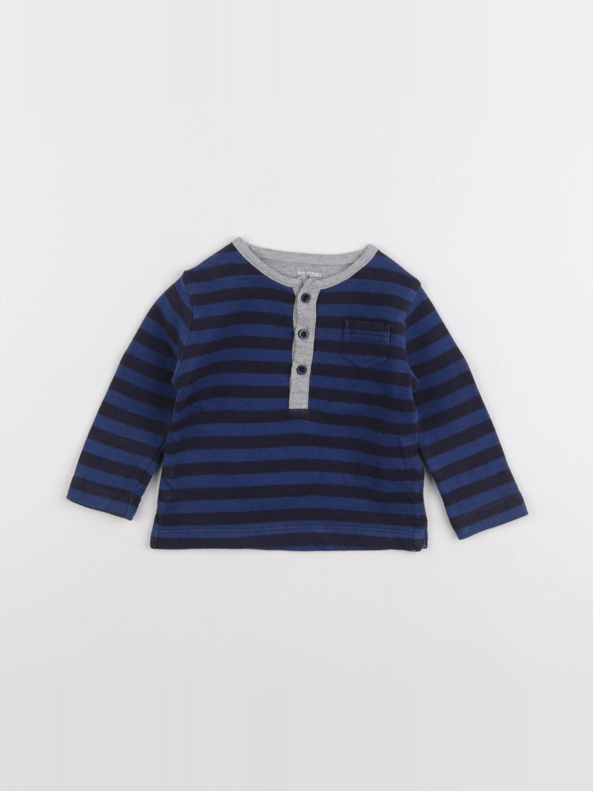 Boutchou - tee-shirt bleu - 6 mois