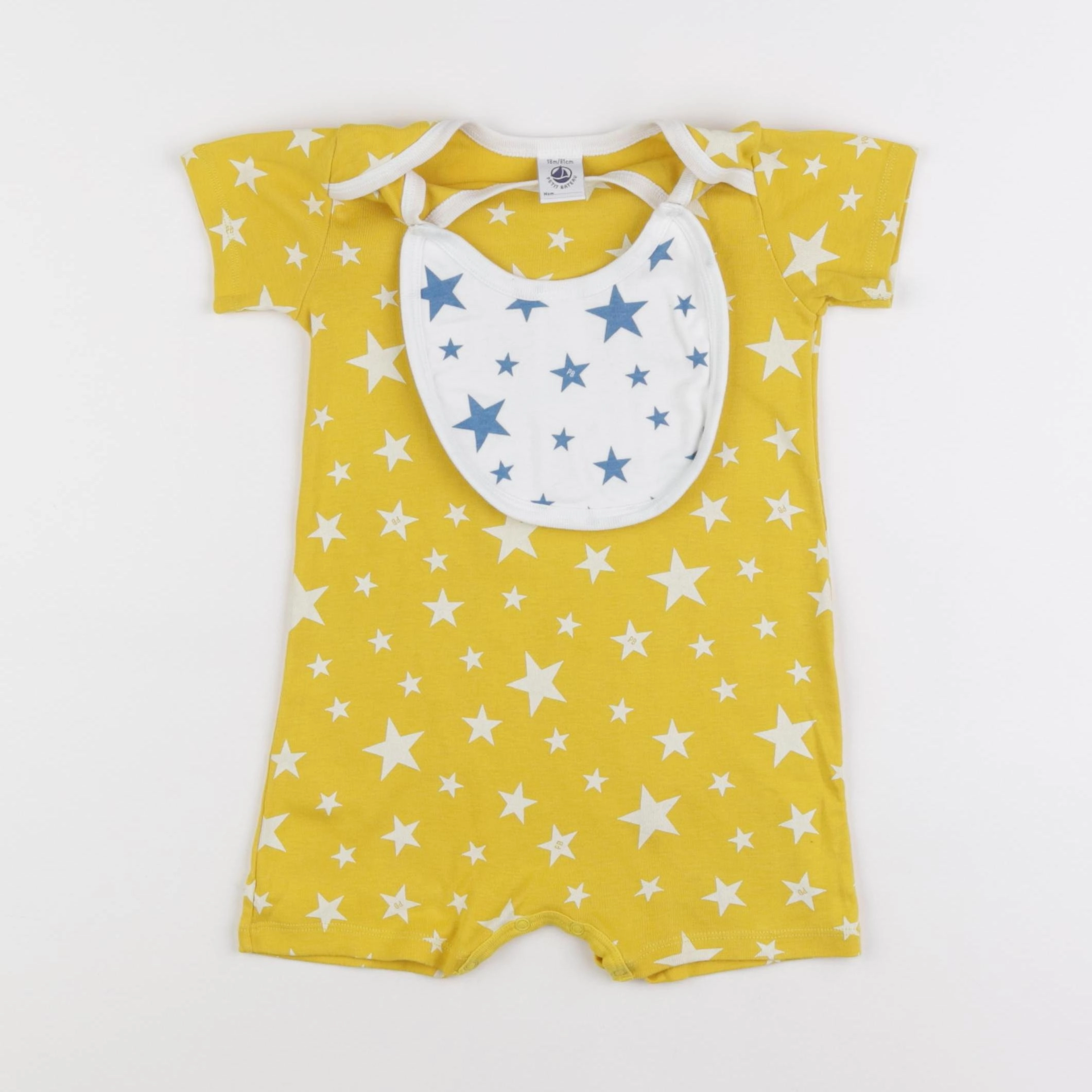 Petit Bateau - combinaison jaune - 18 mois