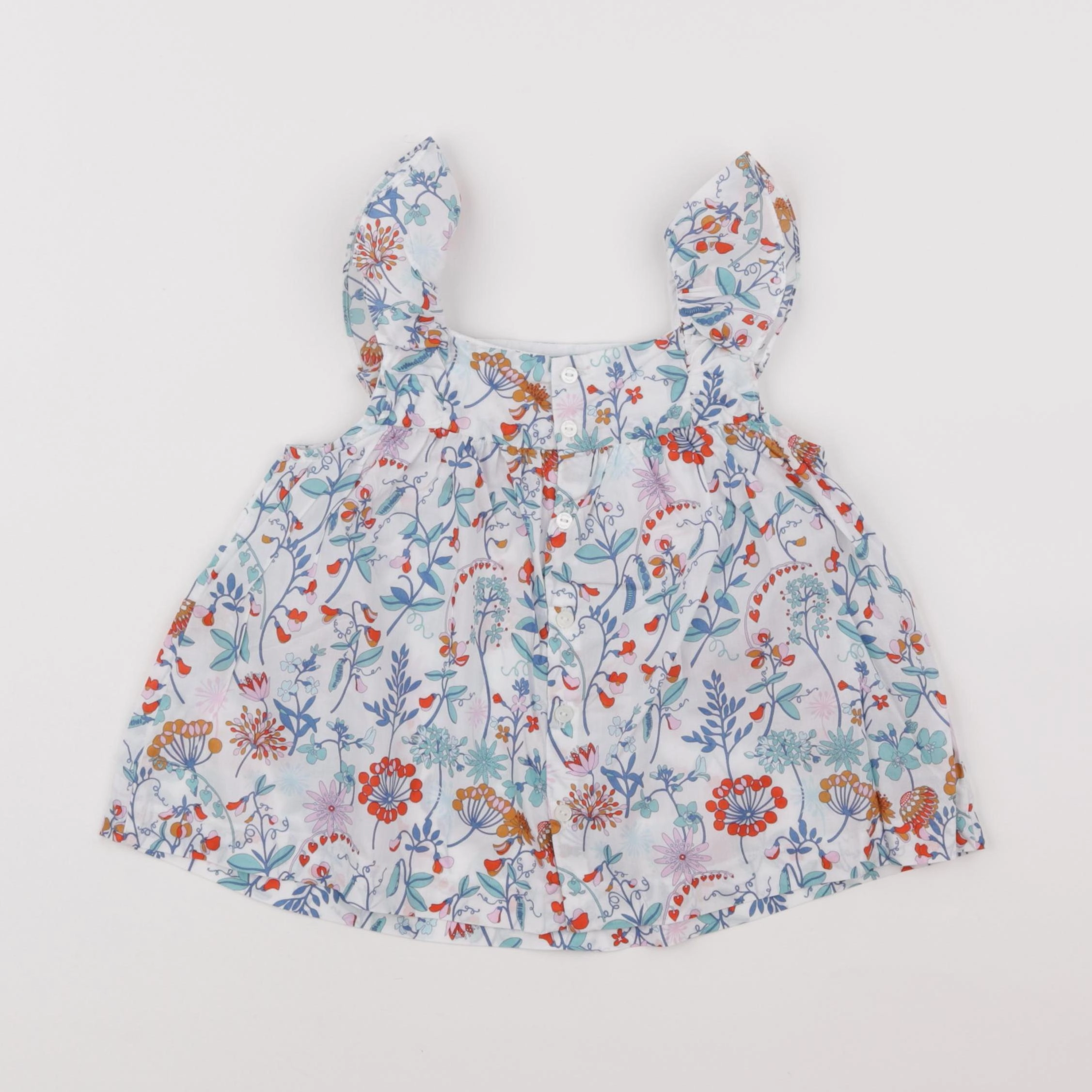 Jacadi - blouse liberty bleu - 3 ans à 36 mois