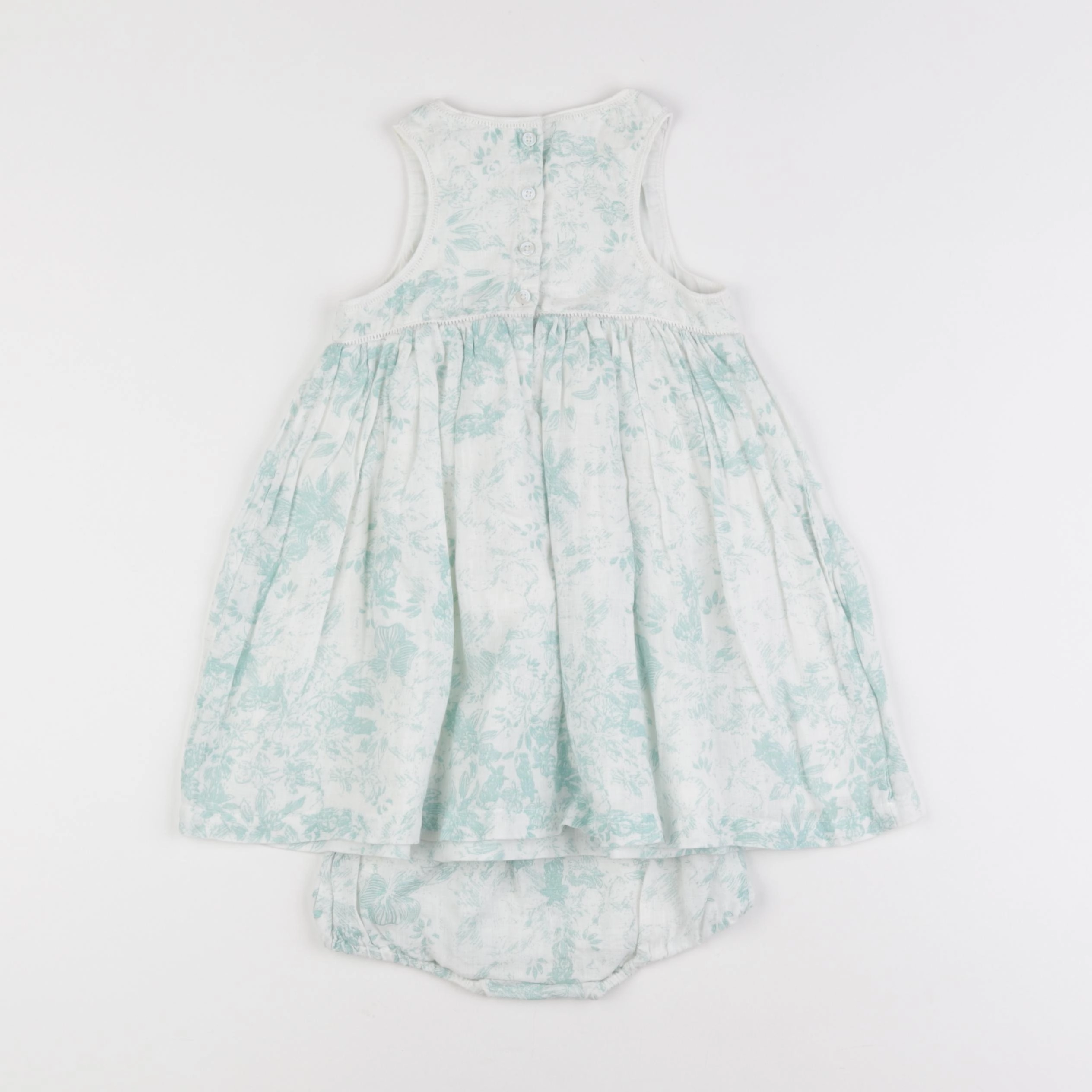 Boutchou - robe blanc, vert - 18 mois