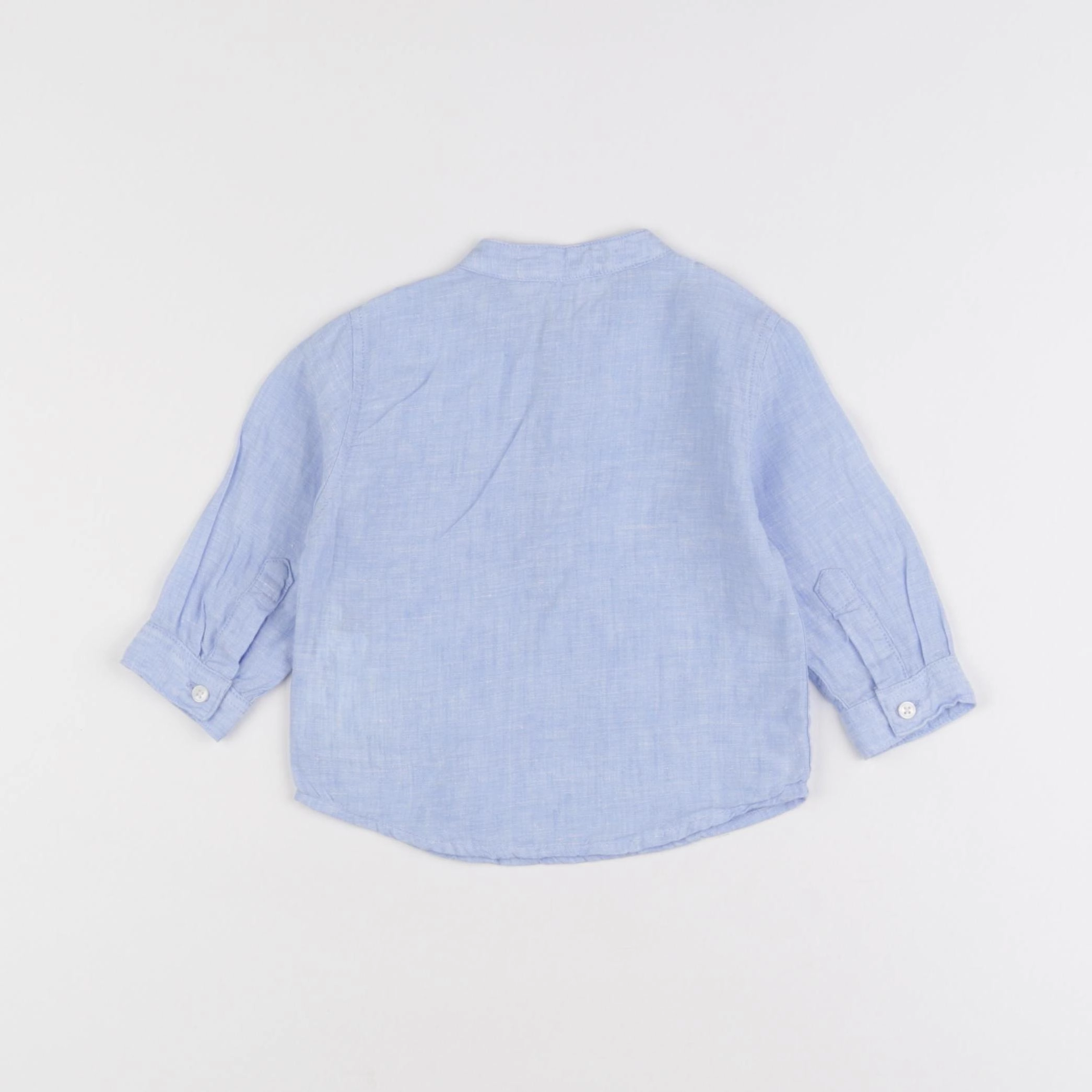 Boutchou - chemise bleu - 6 mois