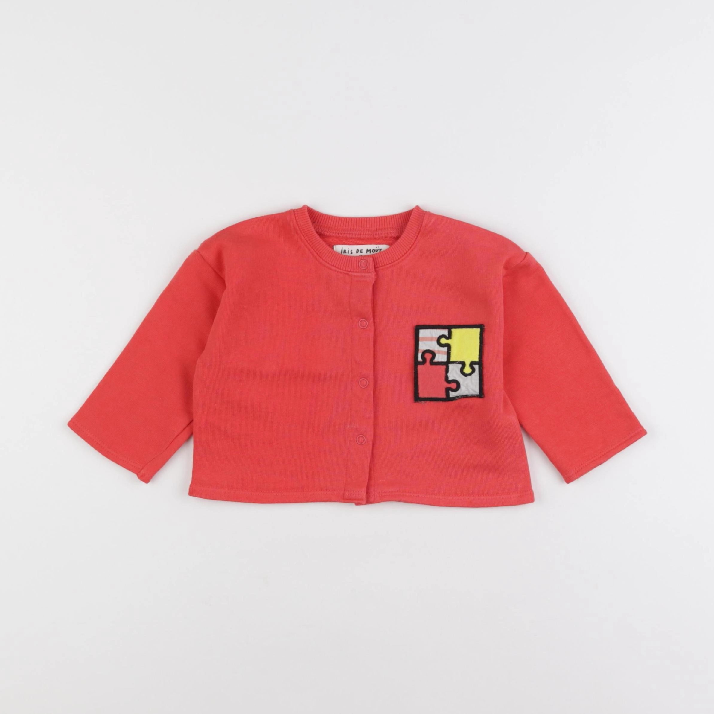 Monoprix - sweat rouge - 6/9 mois